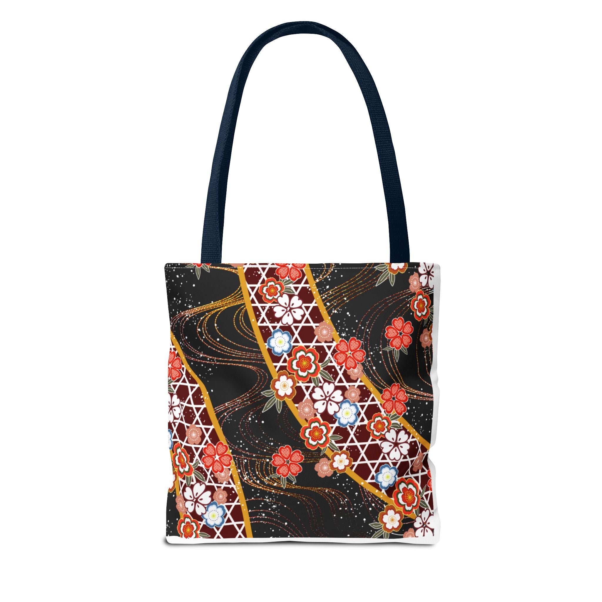 Copy of Floral Kimono Wave Tote Bag | Japanese Sakura Pattern