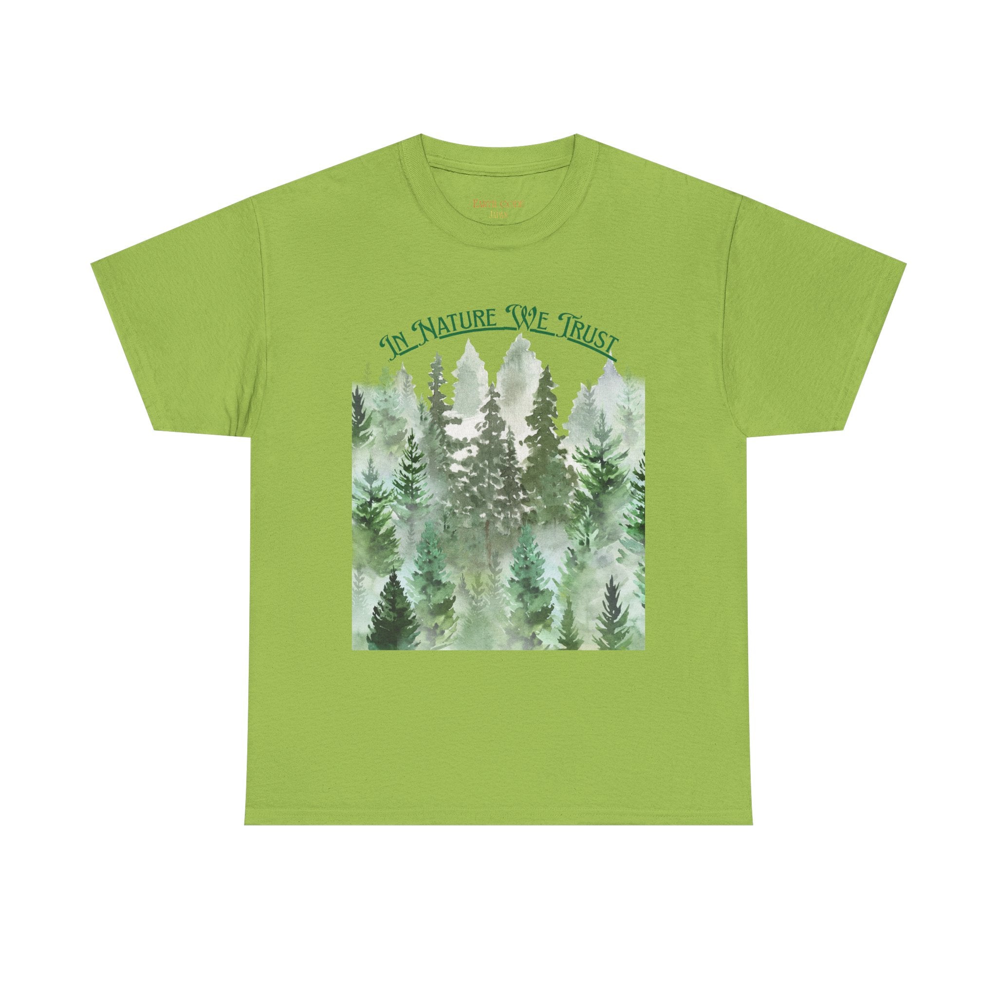 Copy of In Nature We Trust T-Shirt | Watercolor Forest Trees, Outdoors Nature Tee