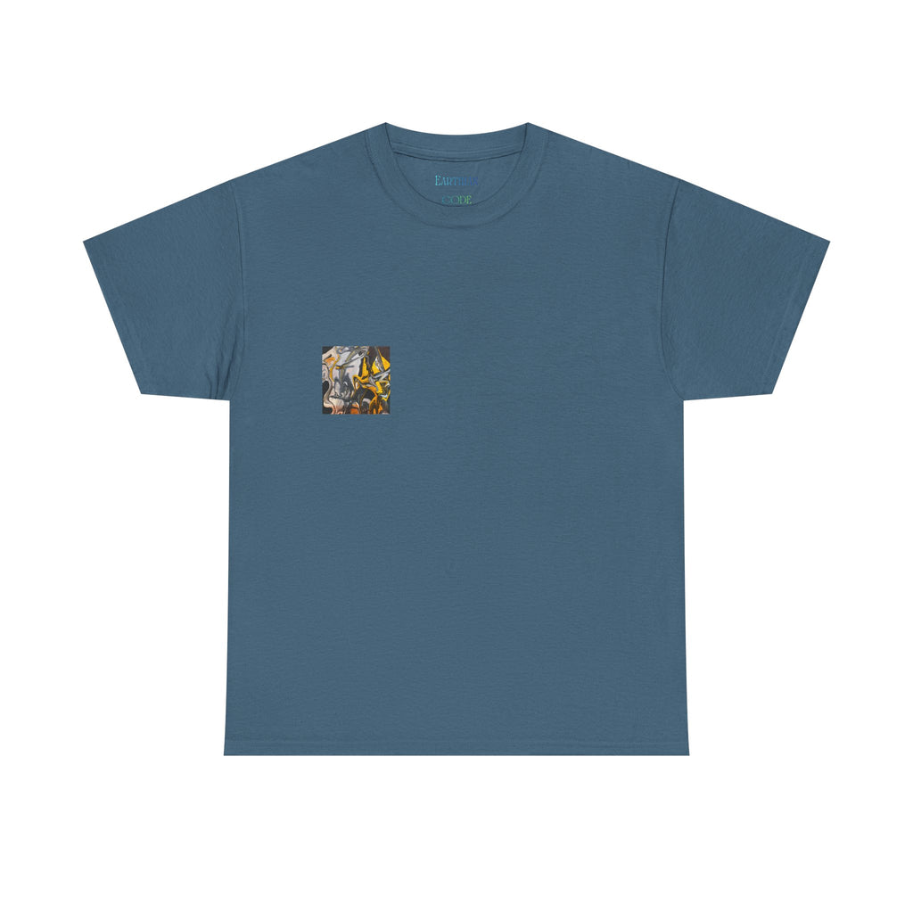 Black and Gold Marble Abstract Tee |  Art Print T-Shirt