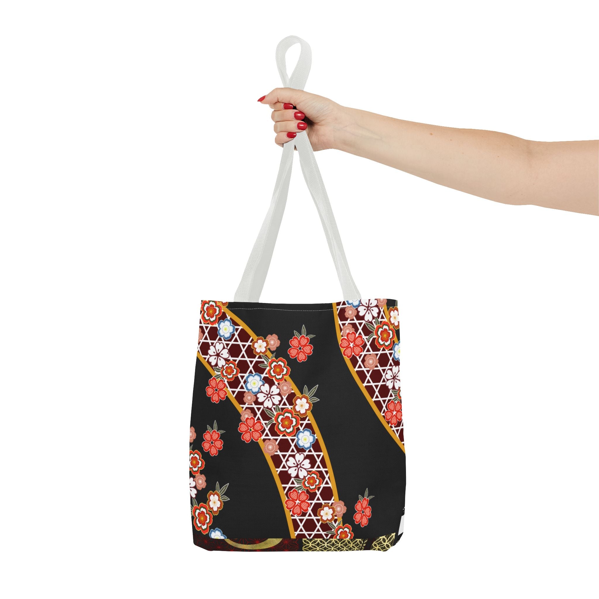 Copy of Floral Kimono Wave Tote Bag | Japanese Sakura Pattern