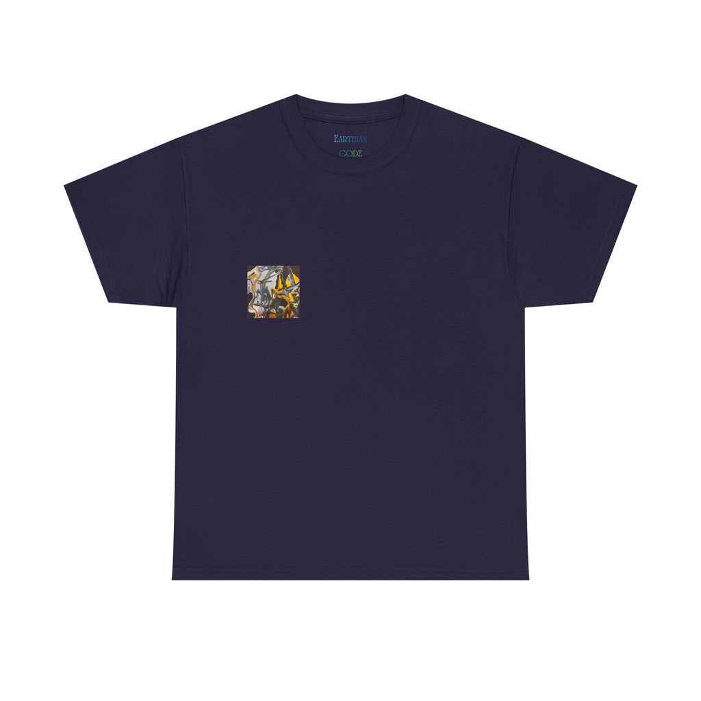 Black and Gold Marble Abstract Tee |  Art Print T-Shirt
