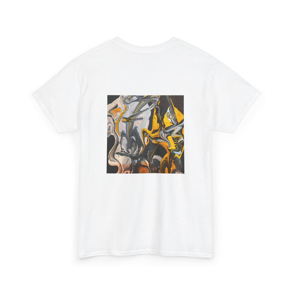 Black and Gold Marble Abstract Tee |  Art Print T-Shirt