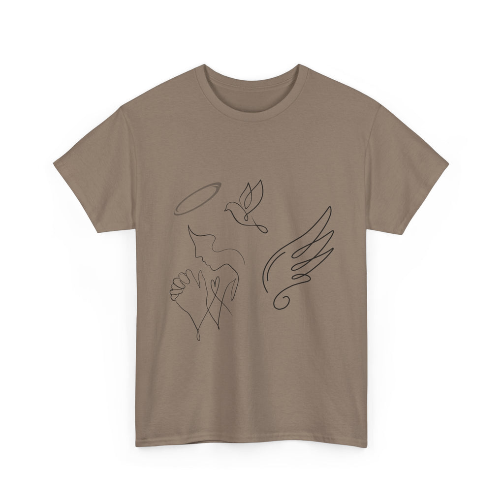 Copy of Copy of Minimal Subliminal circle text T-Shirt | Less Is More design