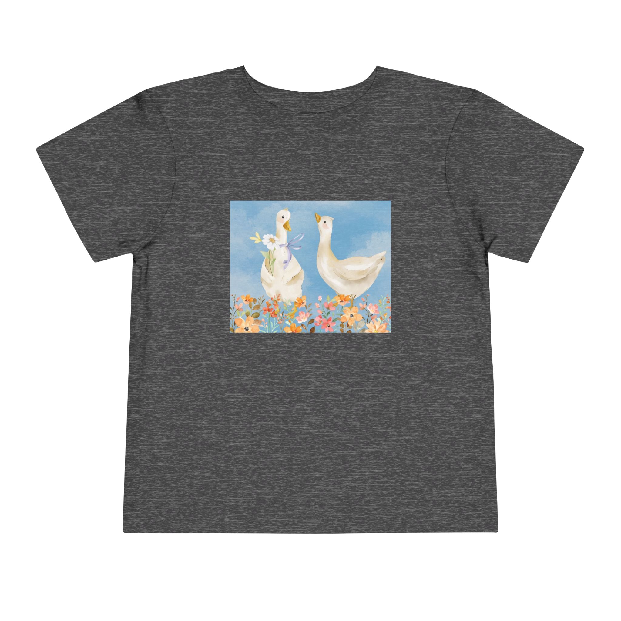 Mama and Baby Goose Toddler Tee | Spring Floral Animals