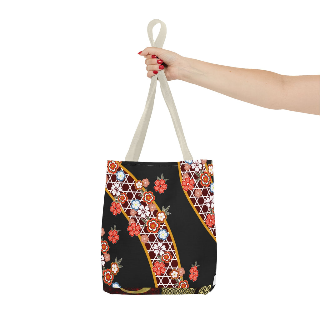Copy of Floral Kimono Wave Tote Bag | Japanese Sakura Pattern