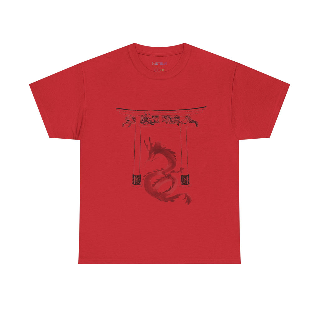 Shrine and dragon T shirt