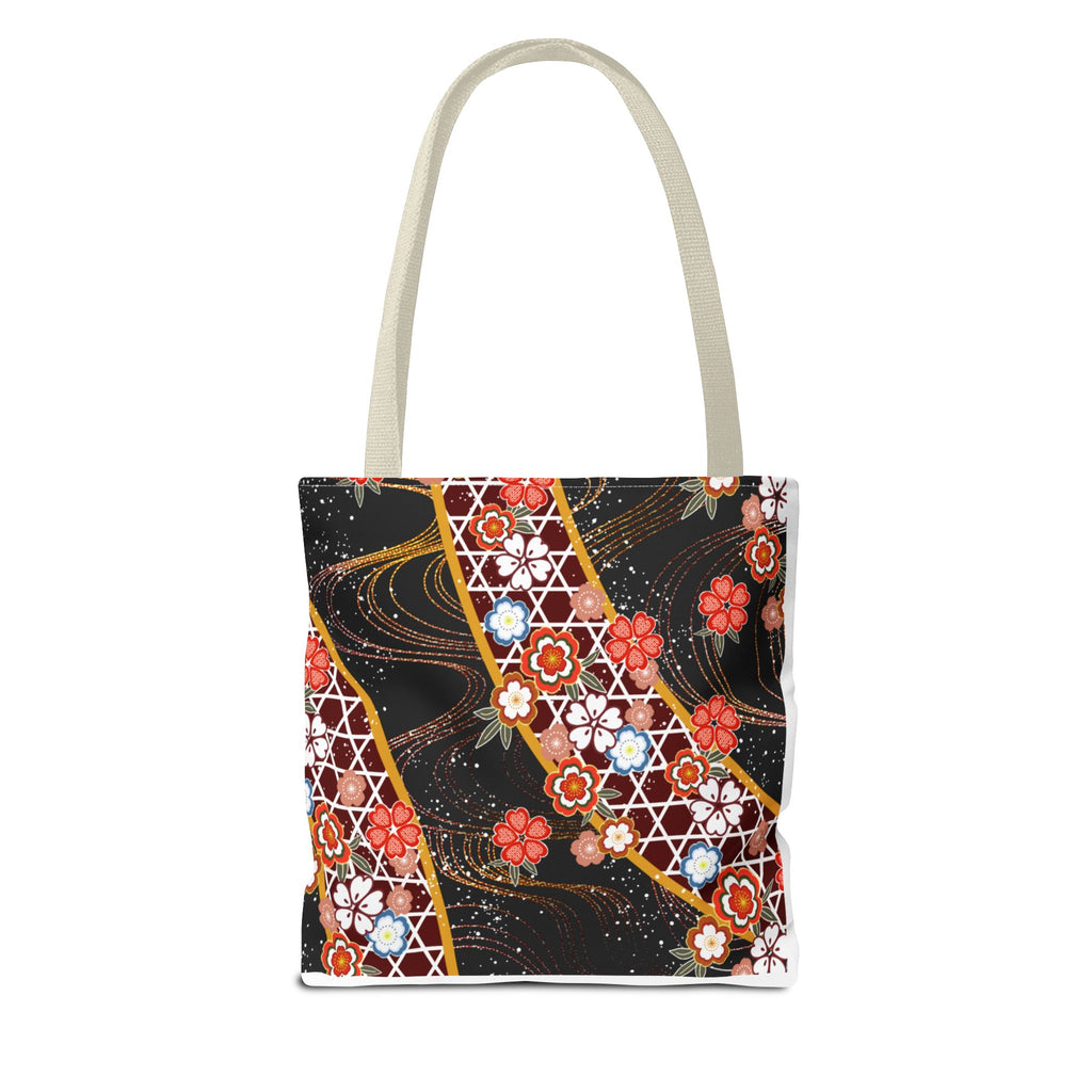 Copy of Floral Kimono Wave Tote Bag | Japanese Sakura Pattern