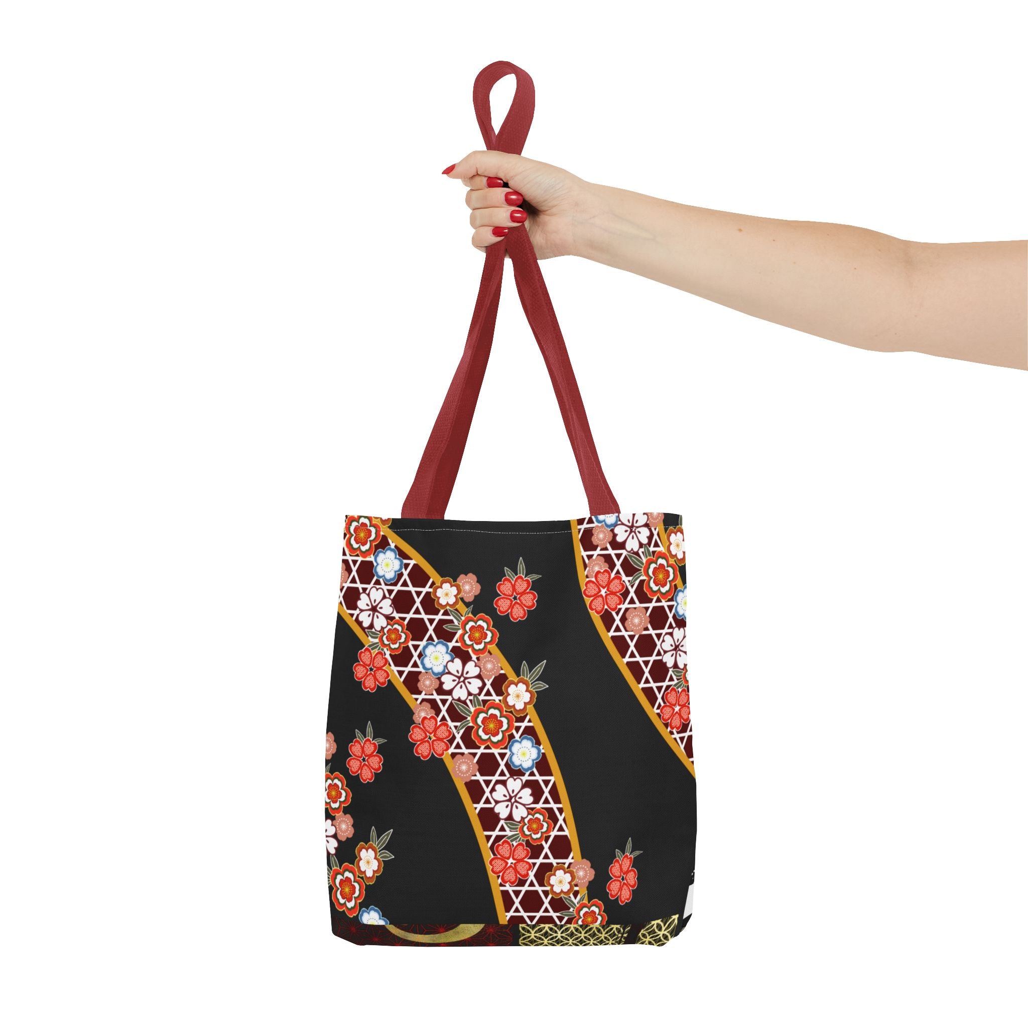 Copy of Floral Kimono Wave Tote Bag | Japanese Sakura Pattern