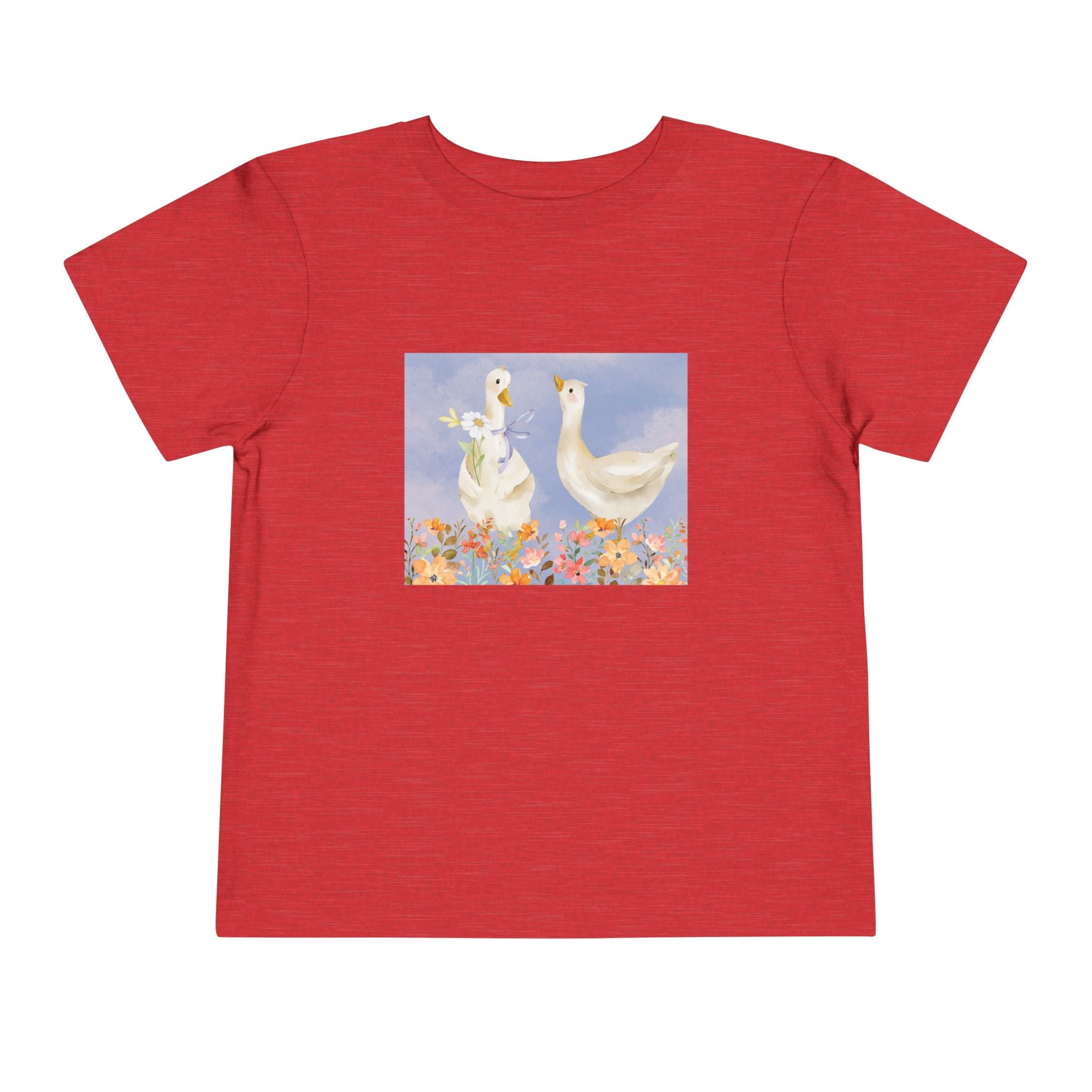 Mama and Baby Goose Toddler Tee | Spring Floral Animals