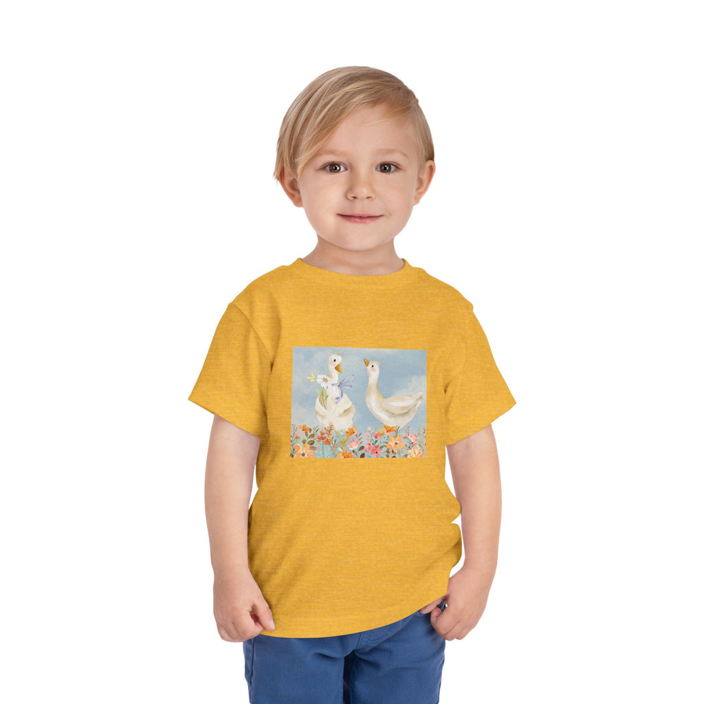 Mama and Baby Goose Toddler Tee | Spring Floral Animals