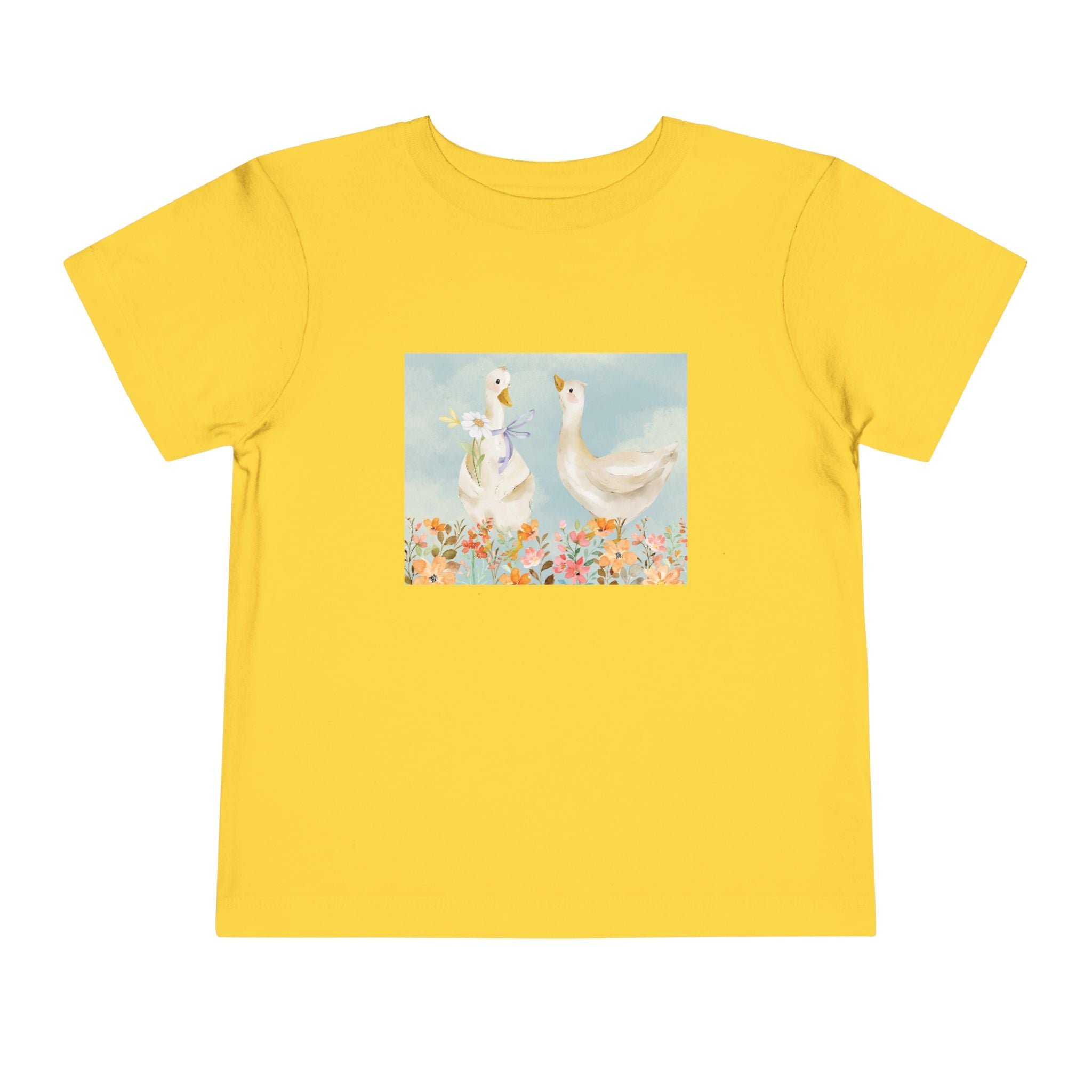 Mama and Baby Goose Toddler Tee | Spring Floral Animals