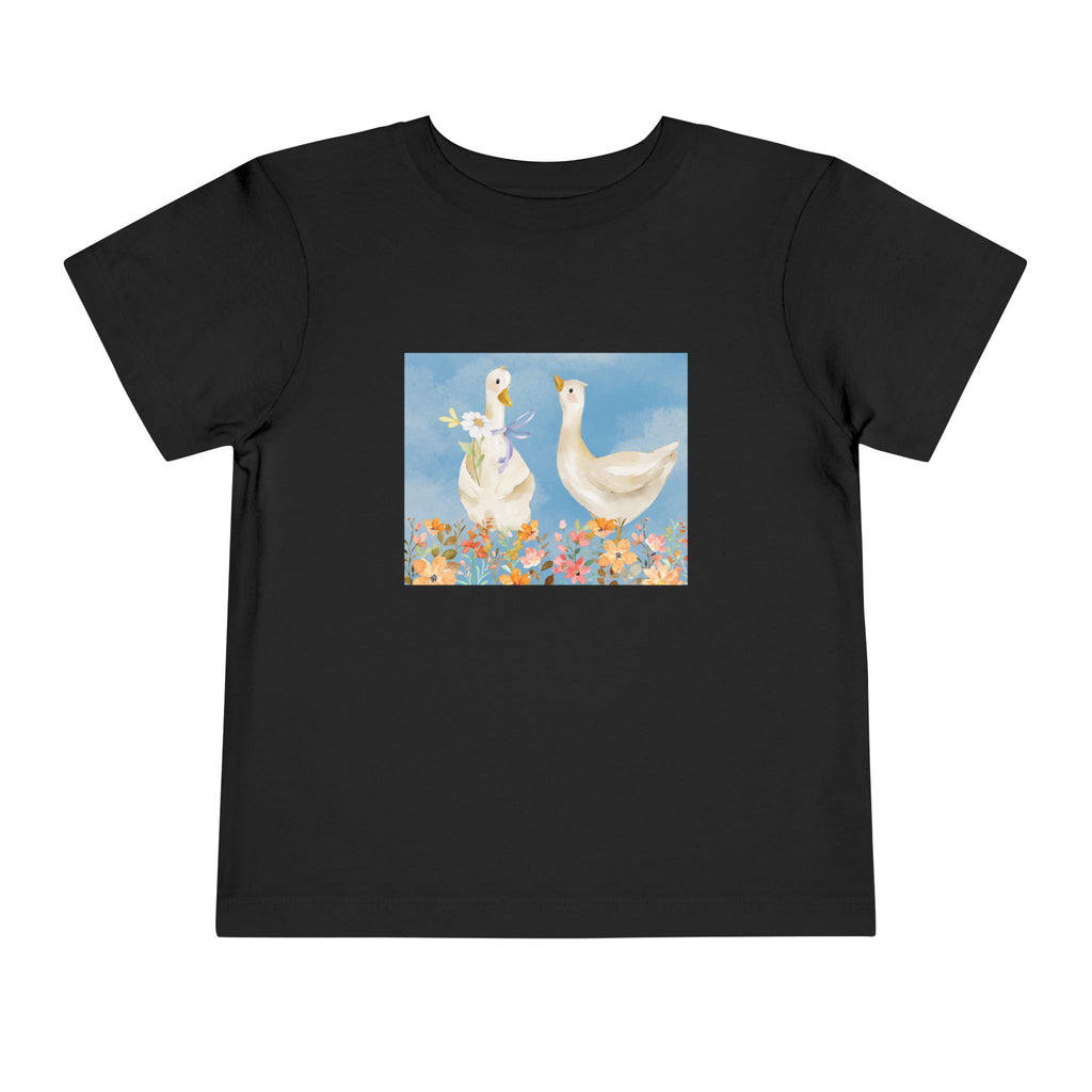 Mama and Baby Goose Toddler Tee | Spring Floral Animals