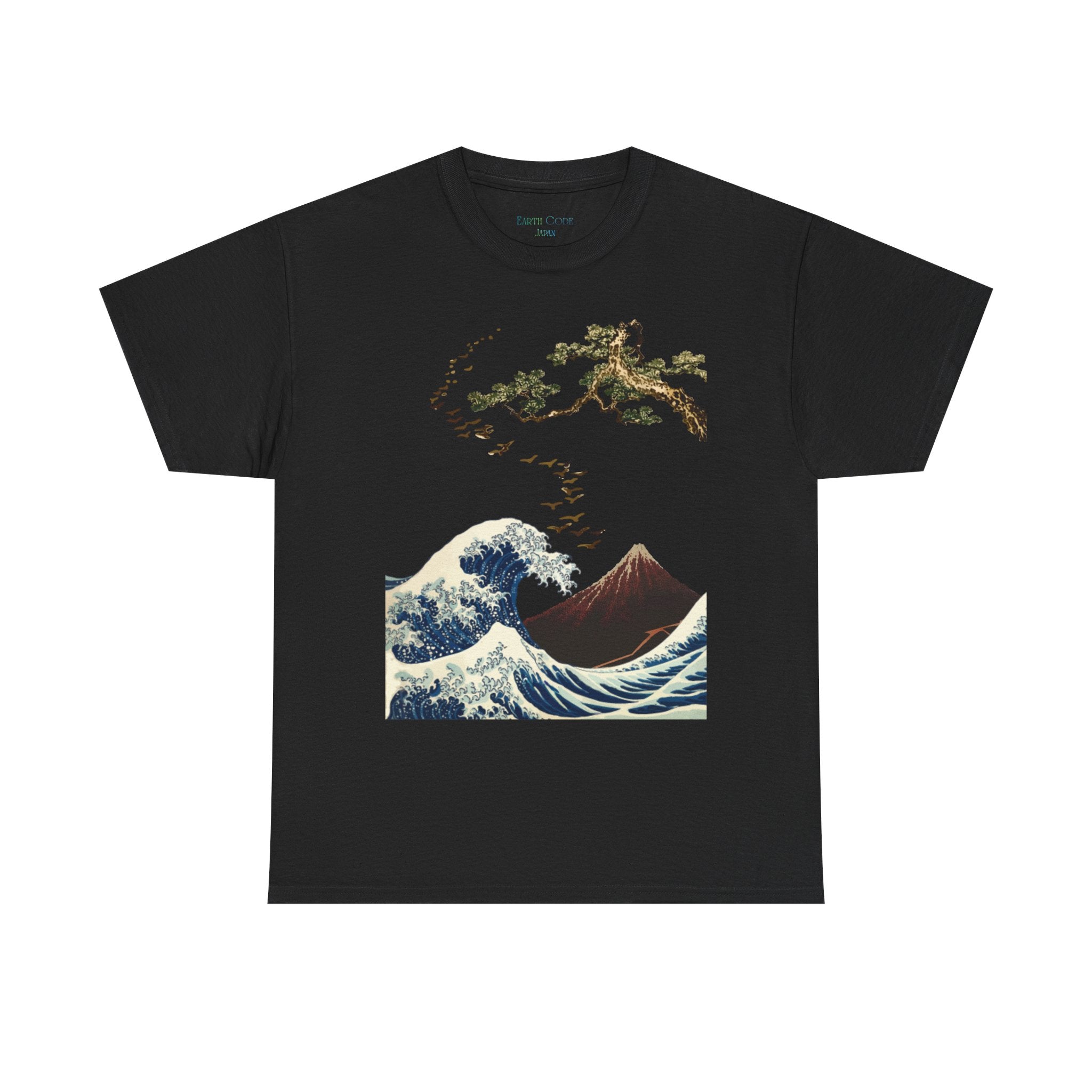 Hokusai Japanese Art T-Shirt | The Great Wave, Mount Fuji & Pine Tree Collage Tee