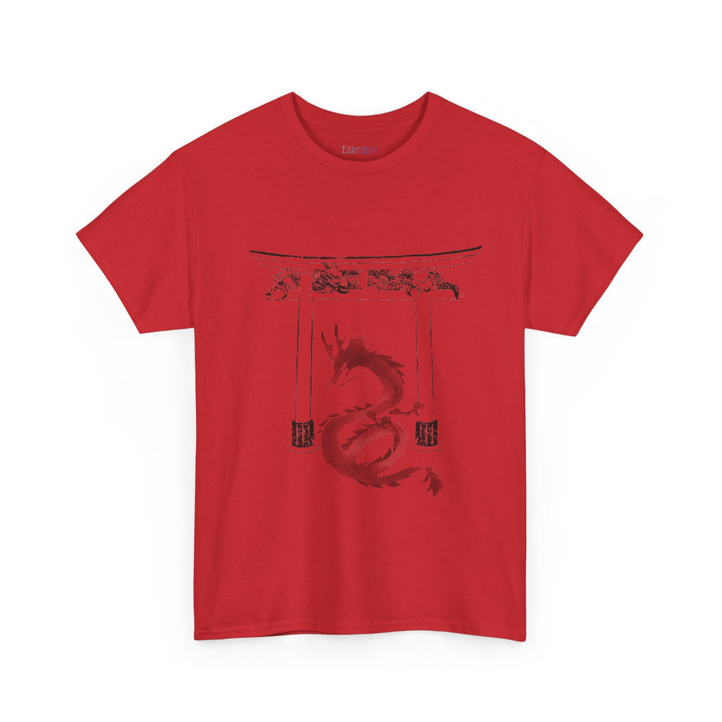 Shrine and dragon T shirt