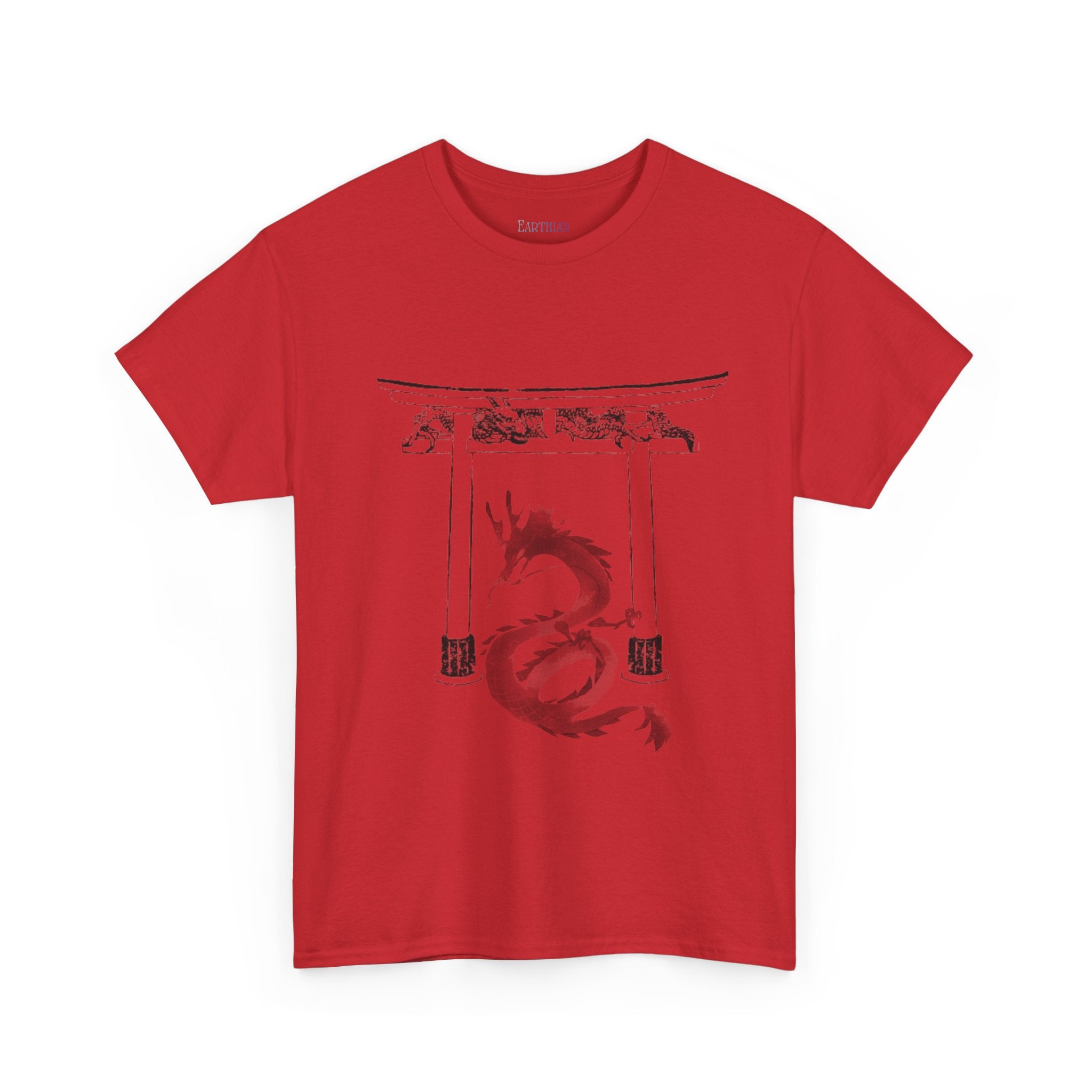 Shrine and dragon T shirt
