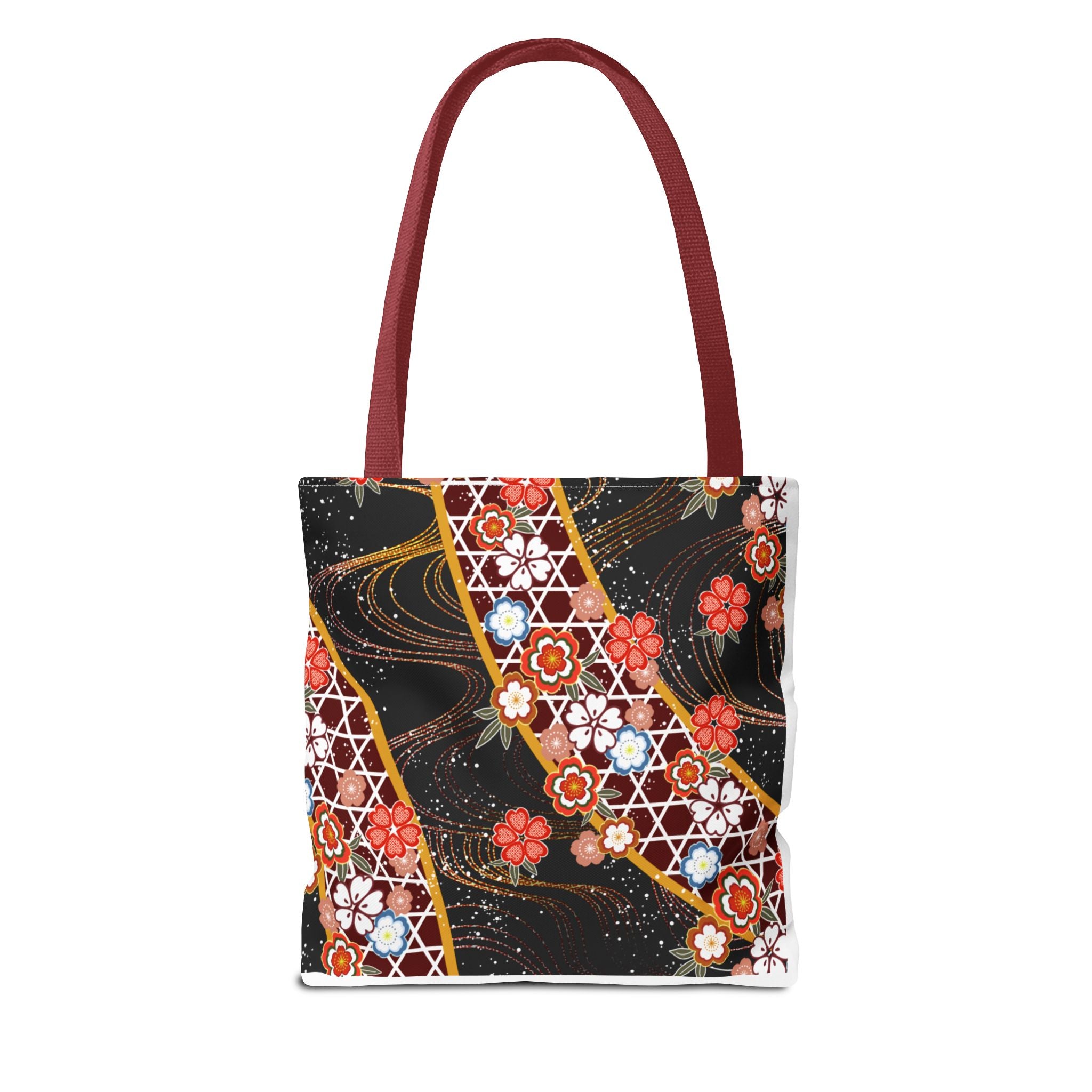 Copy of Floral Kimono Wave Tote Bag | Japanese Sakura Pattern