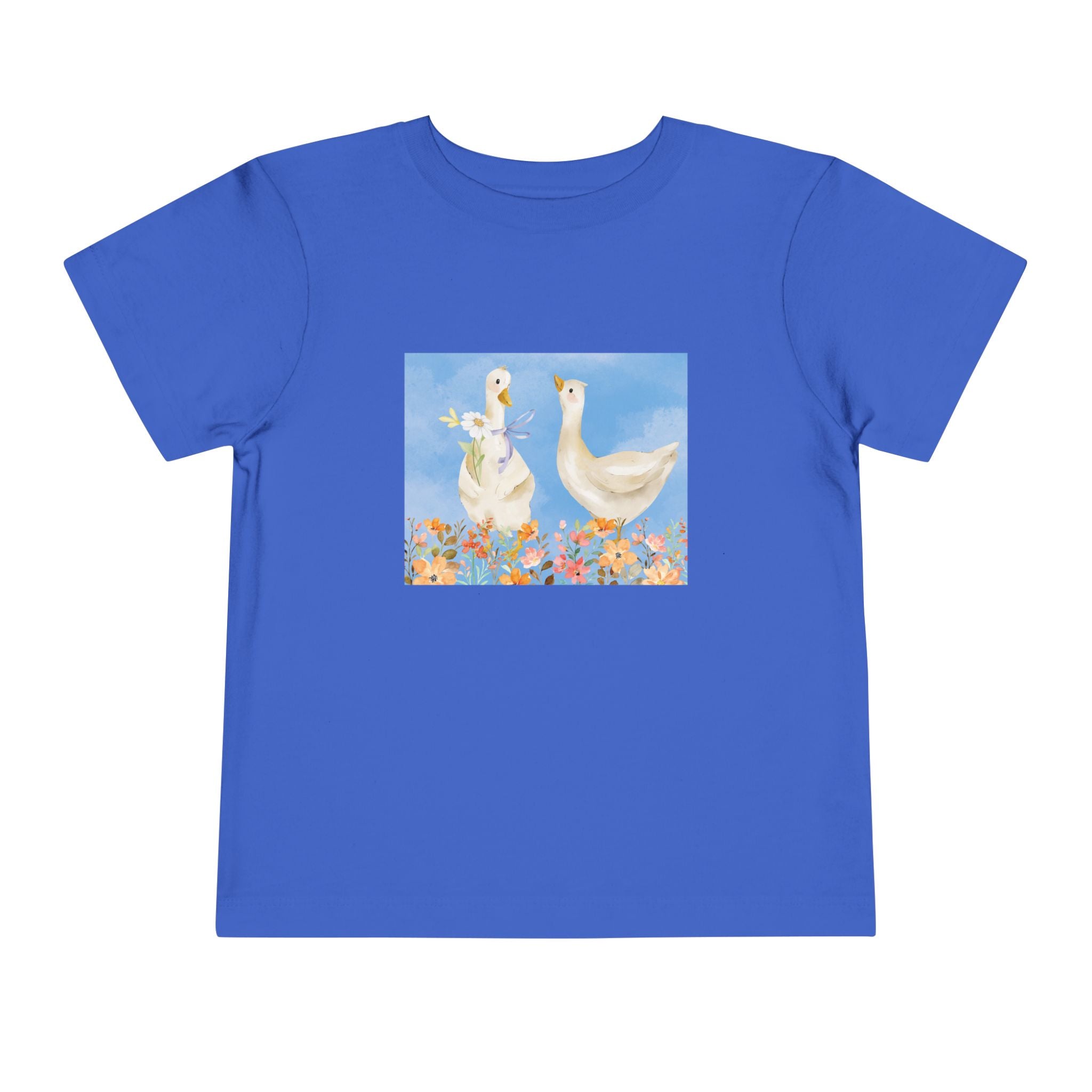 Mama and Baby Goose Toddler Tee | Spring Floral Animals