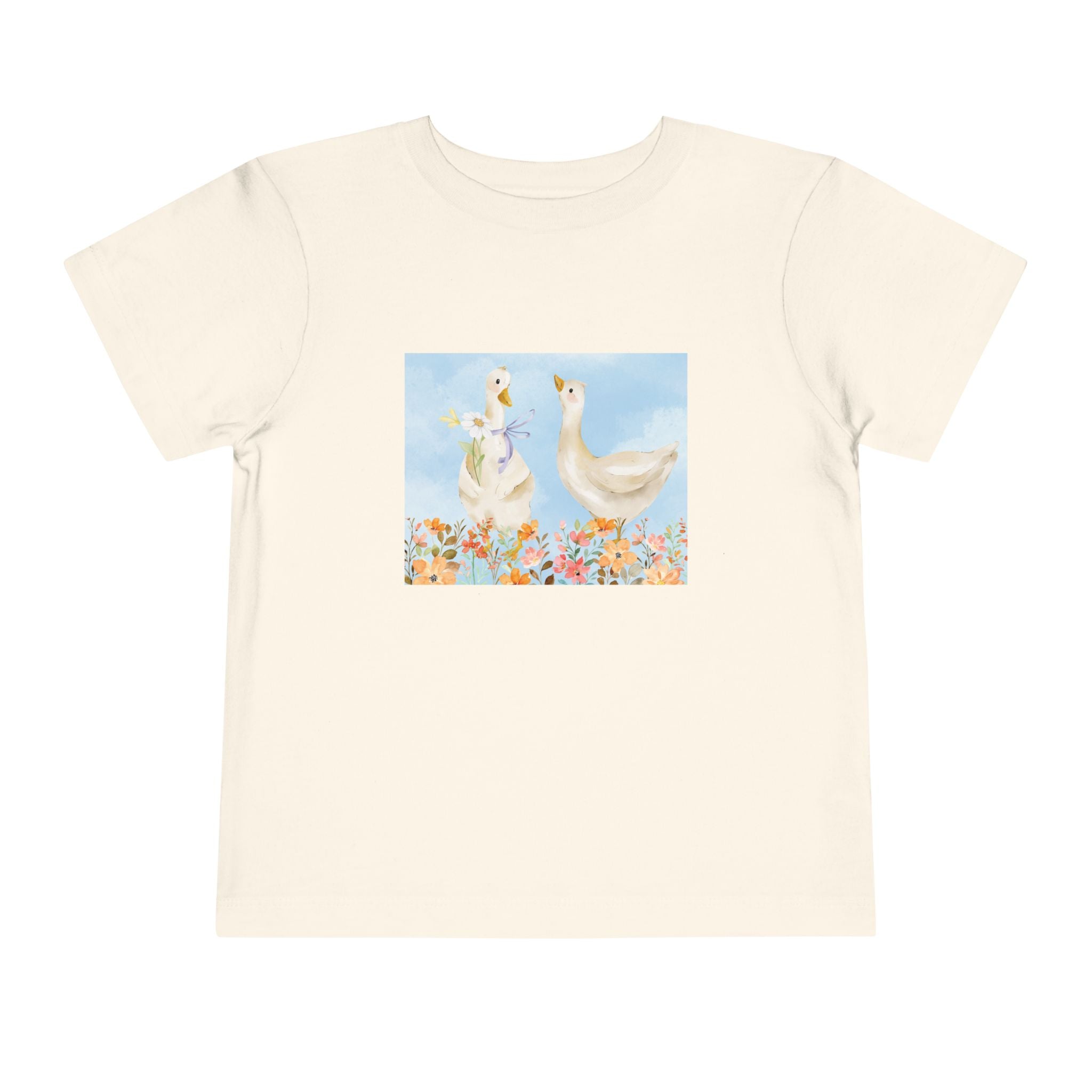 Mama and Baby Goose Toddler Tee | Spring Floral Animals