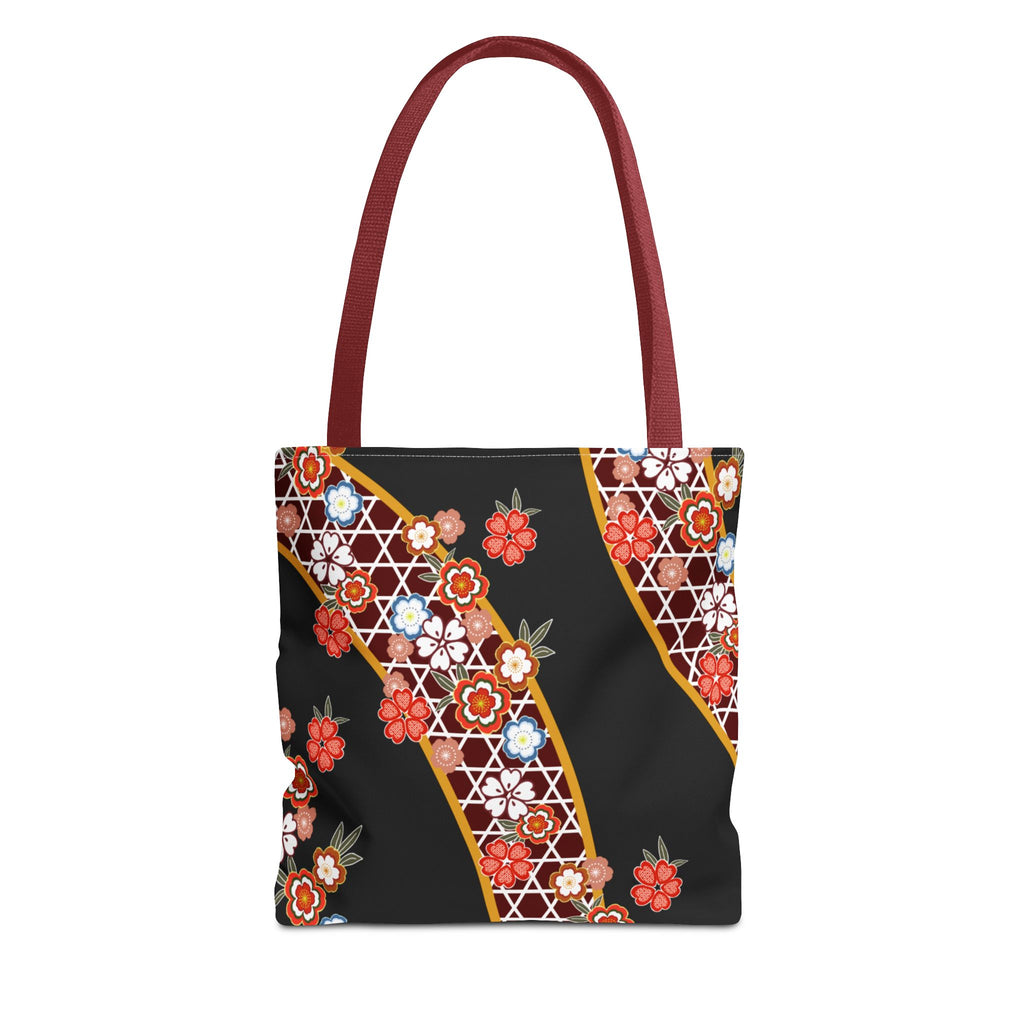 Copy of Floral Kimono Wave Tote Bag | Japanese Sakura Pattern