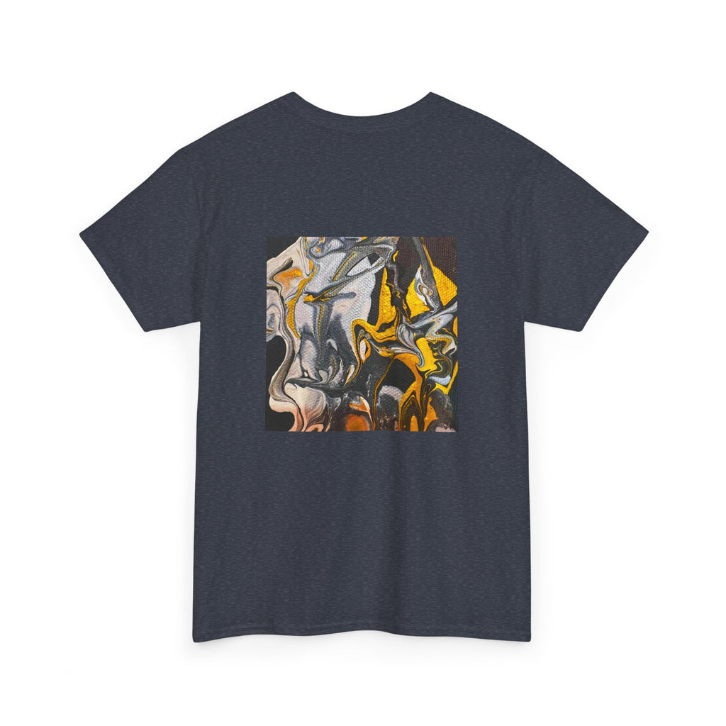 Black and Gold Marble Abstract Tee |  Art Print T-Shirt