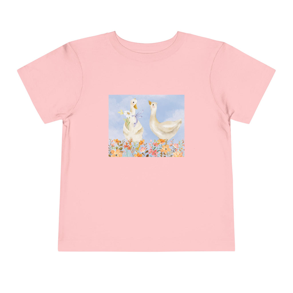 Mama and Baby Goose Toddler Tee | Spring Floral Animals