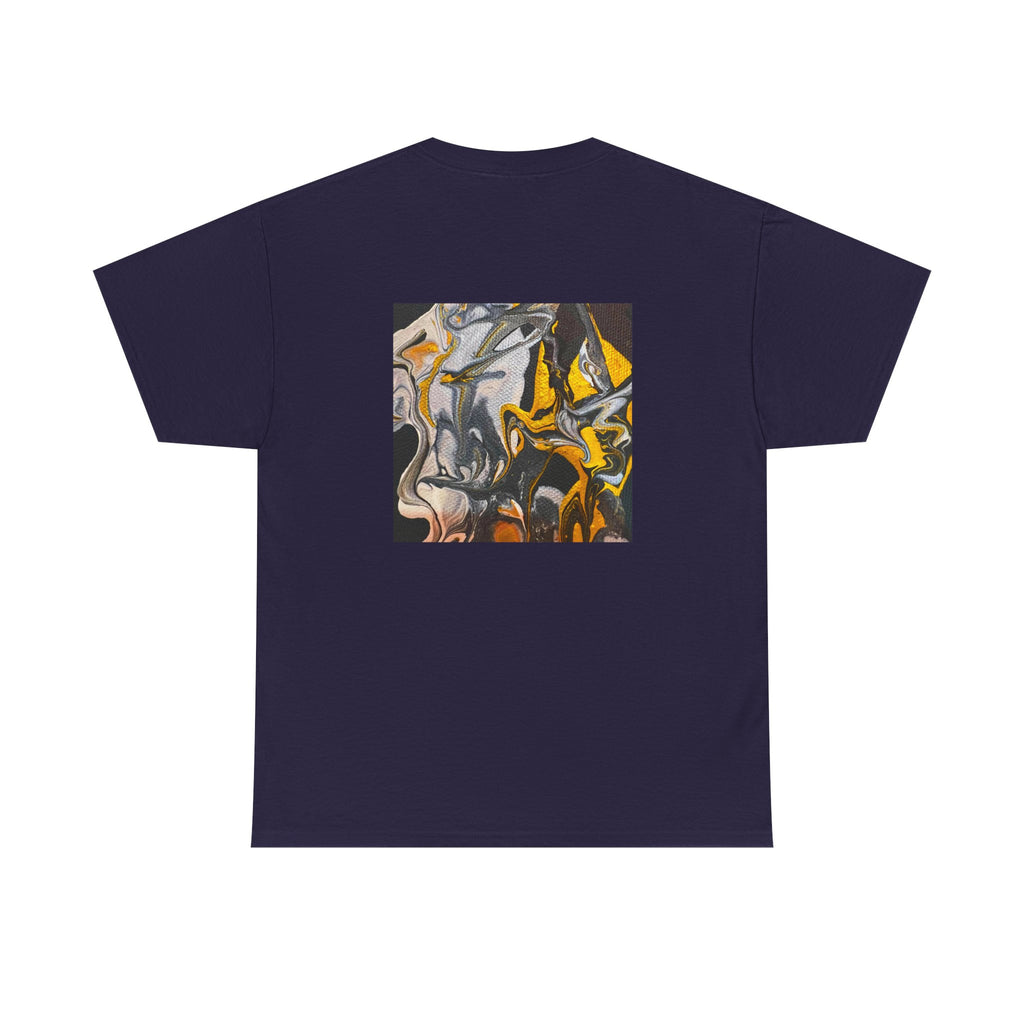 Black and Gold Marble Abstract Tee |  Art Print T-Shirt