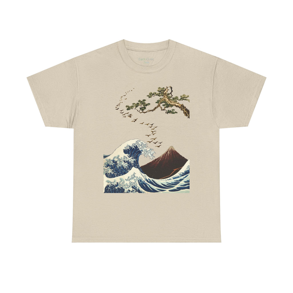 Hokusai Japanese Art T-Shirt | The Great Wave, Mount Fuji & Pine Tree Collage Tee