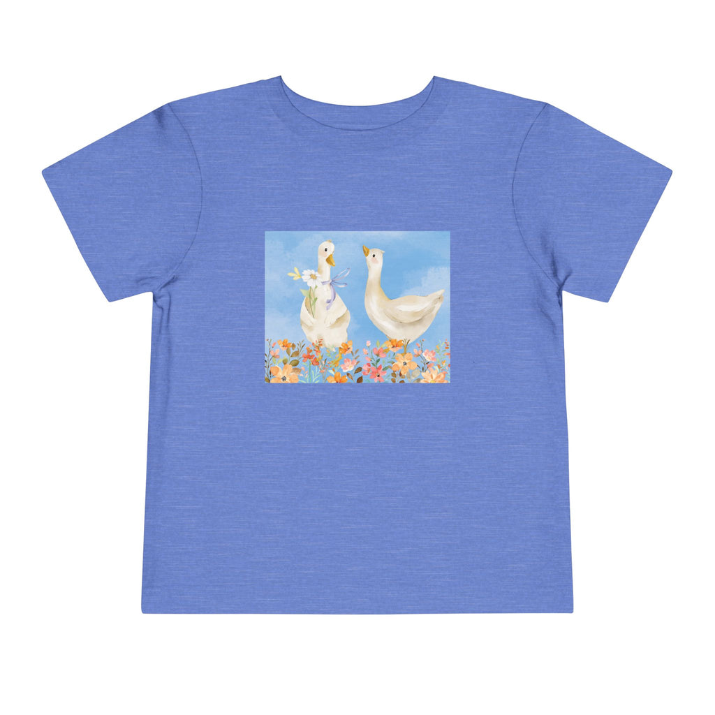 Mama and Baby Goose Toddler Tee | Spring Floral Animals