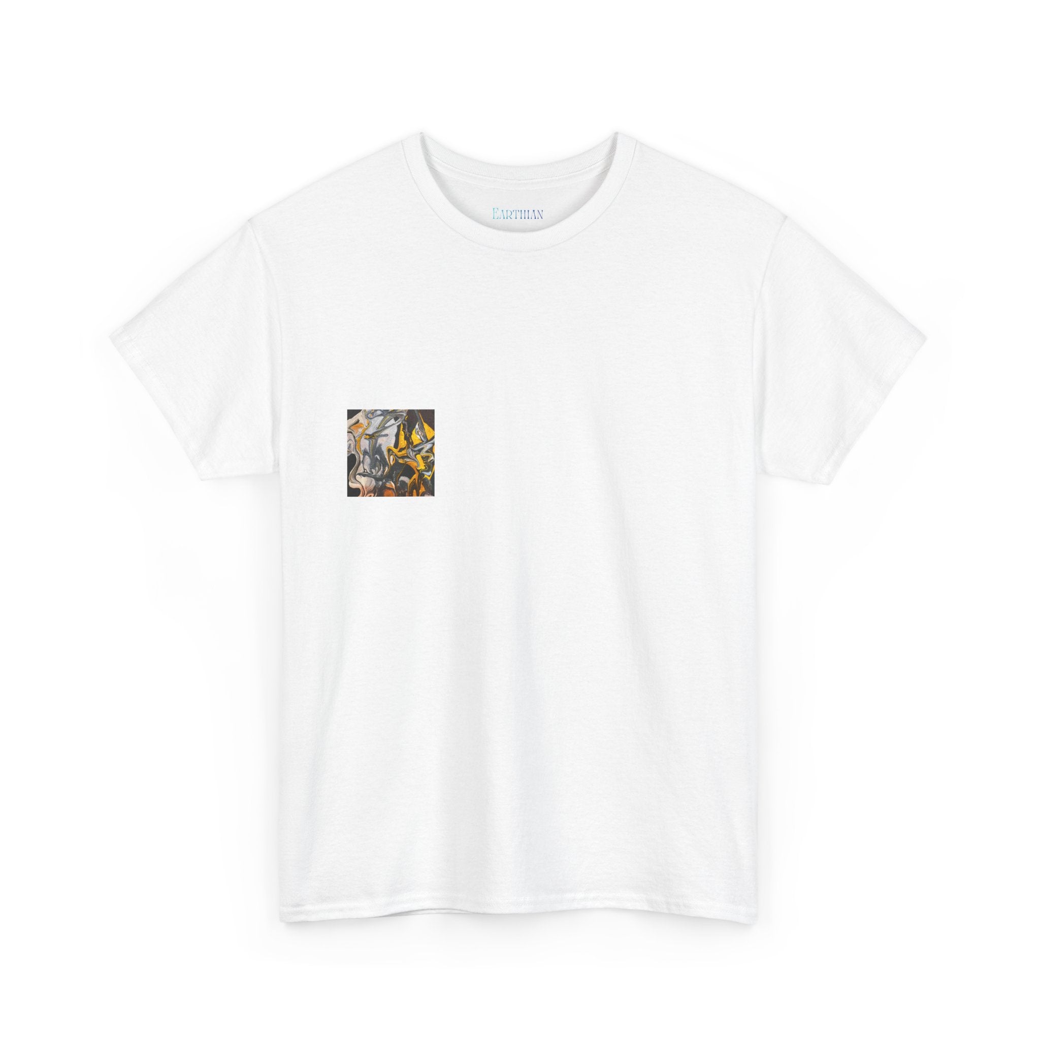 Black and Gold Marble Abstract Tee |  Art Print T-Shirt