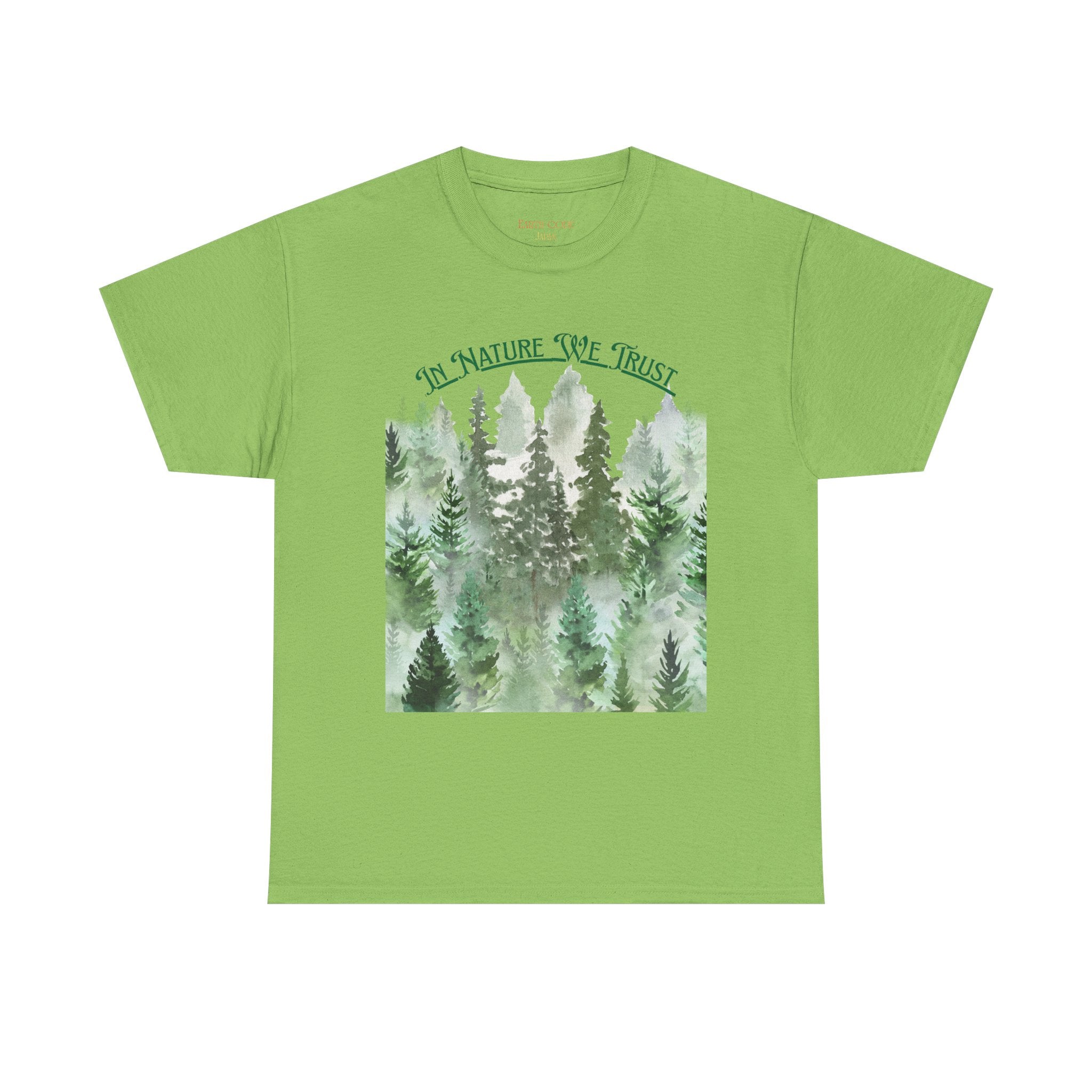 Copy of In Nature We Trust T-Shirt | Watercolor Forest Trees, Outdoors Nature Tee