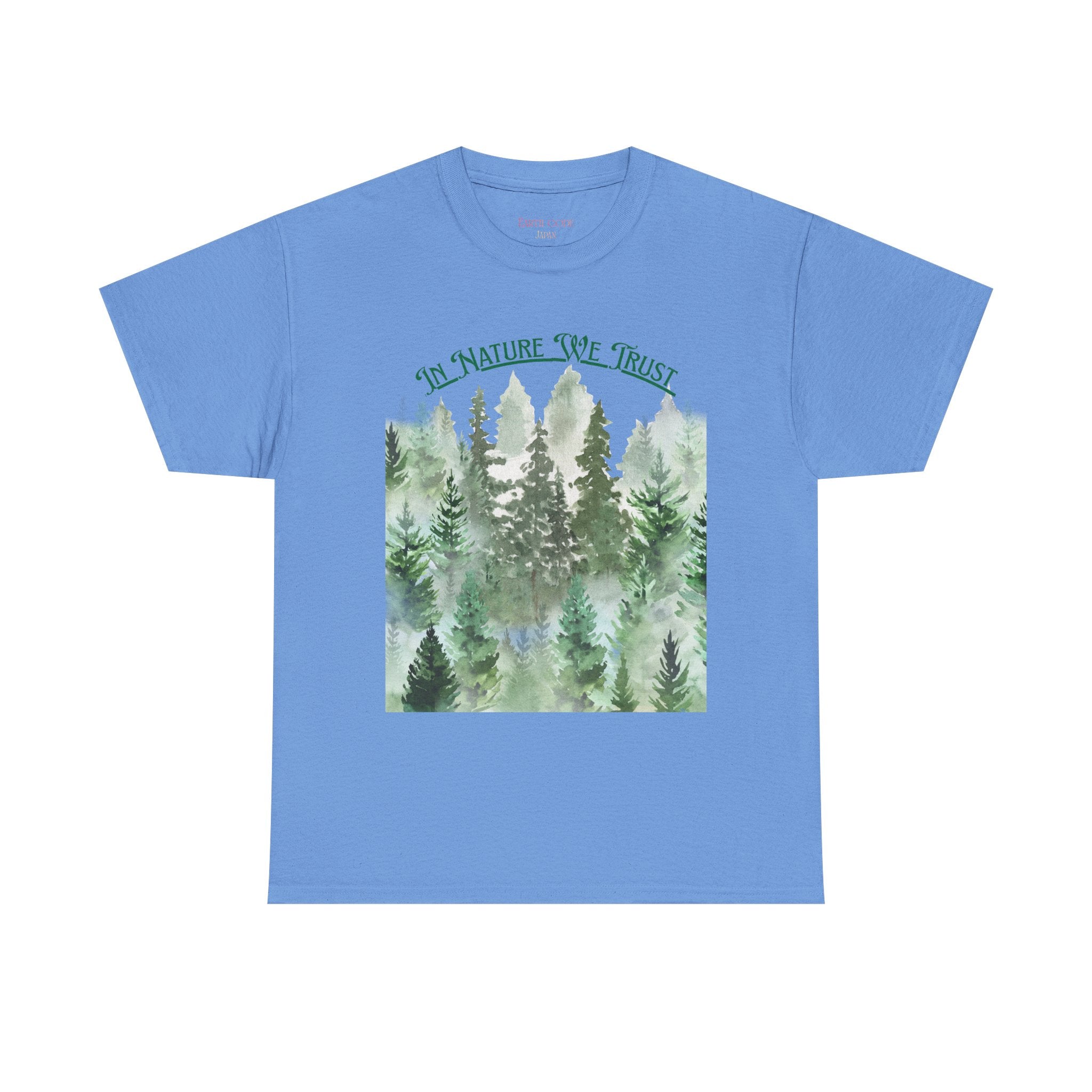 Copy of In Nature We Trust T-Shirt | Watercolor Forest Trees, Outdoors Nature Tee