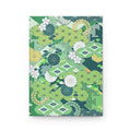 Green Japanese Pattern Hardcover Journal | Floral Geometric Notebook