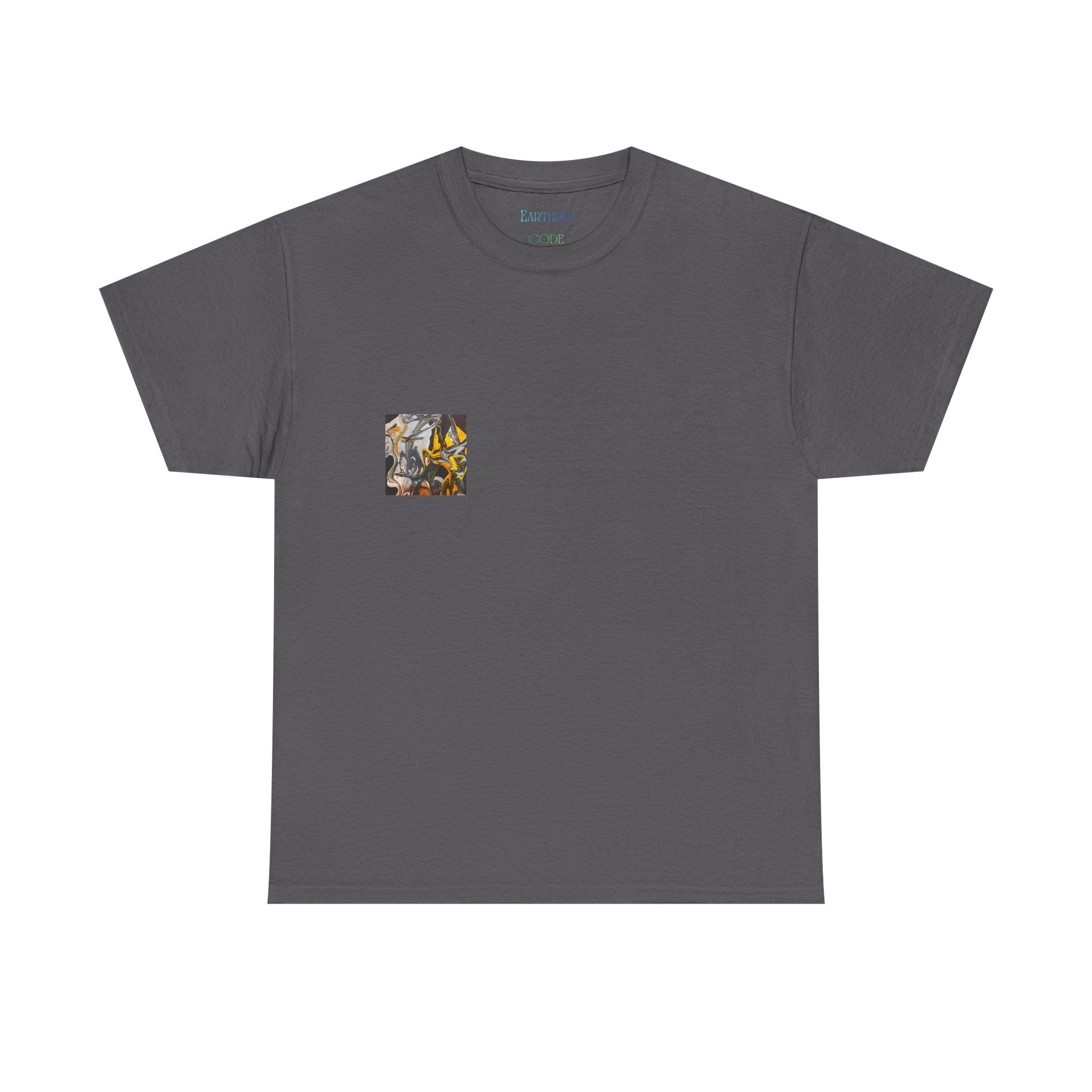 Black and Gold Marble Abstract Tee |  Art Print T-Shirt
