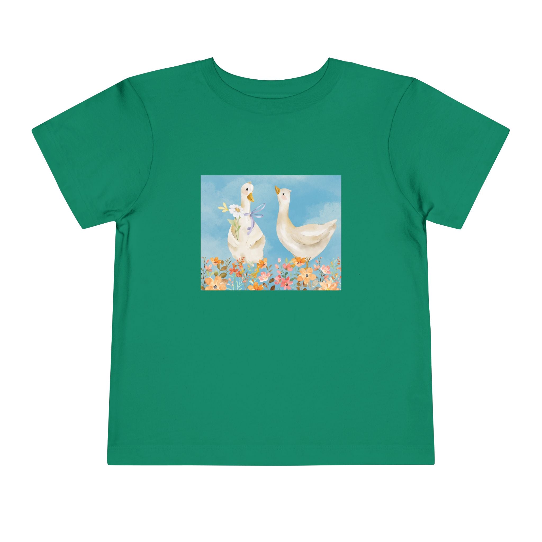 Mama and Baby Goose Toddler Tee | Spring Floral Animals
