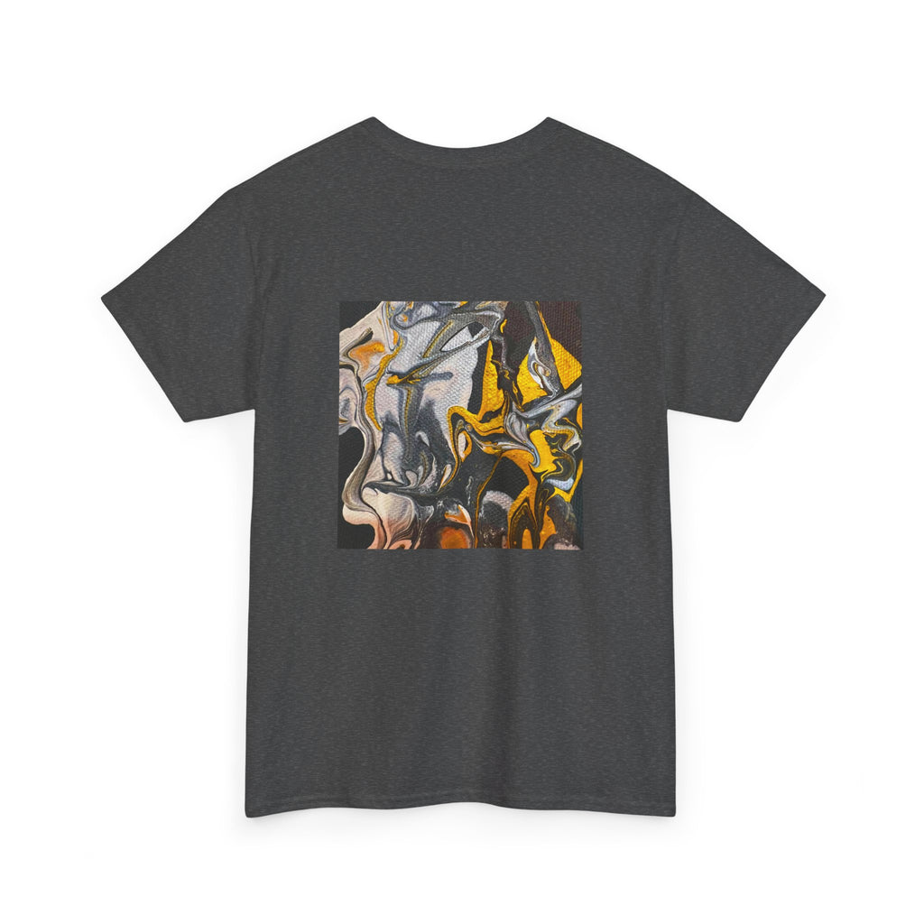 Black and Gold Marble Abstract Tee |  Art Print T-Shirt