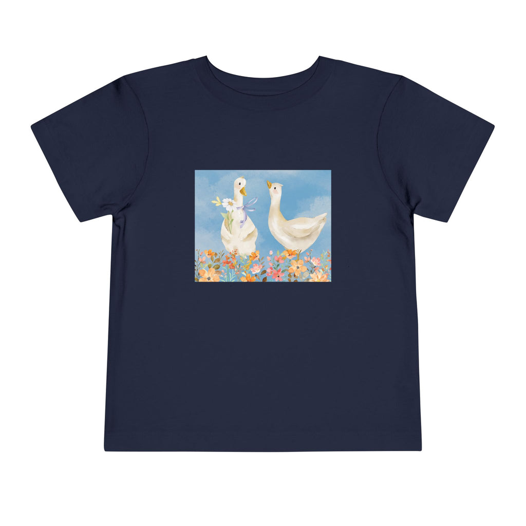 Mama and Baby Goose Toddler Tee | Spring Floral Animals