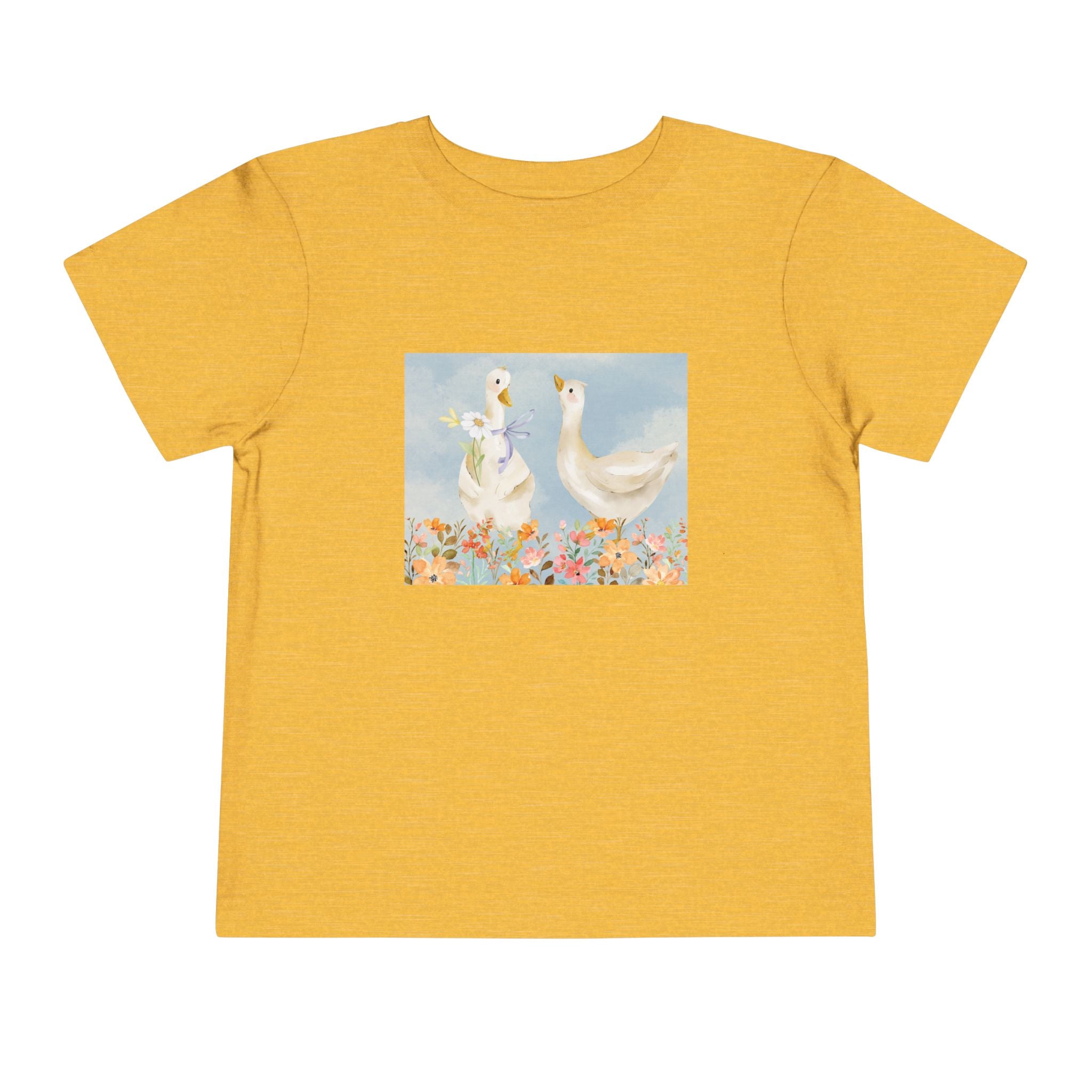 Mama and Baby Goose Toddler Tee | Spring Floral Animals