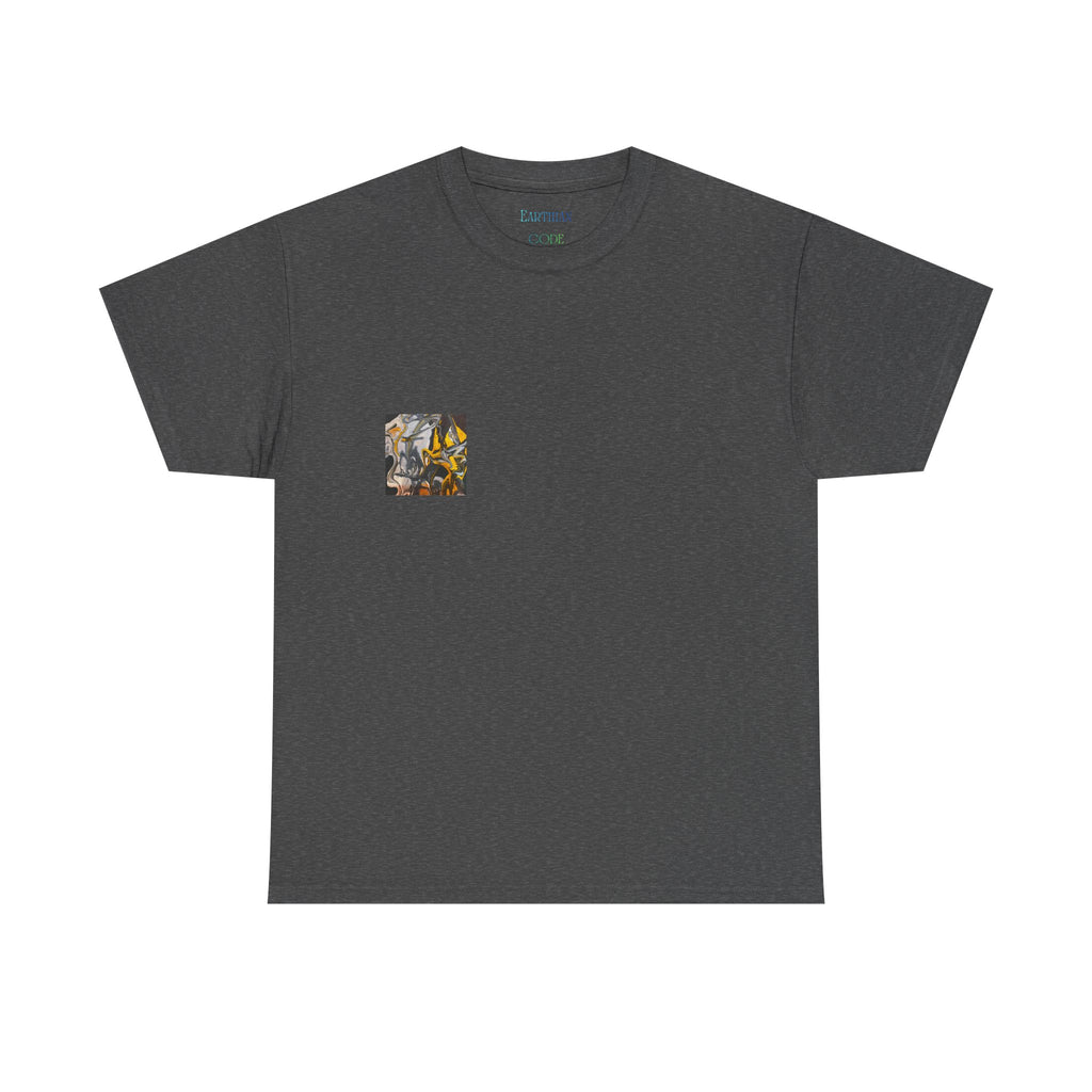 Black and Gold Marble Abstract Tee |  Art Print T-Shirt