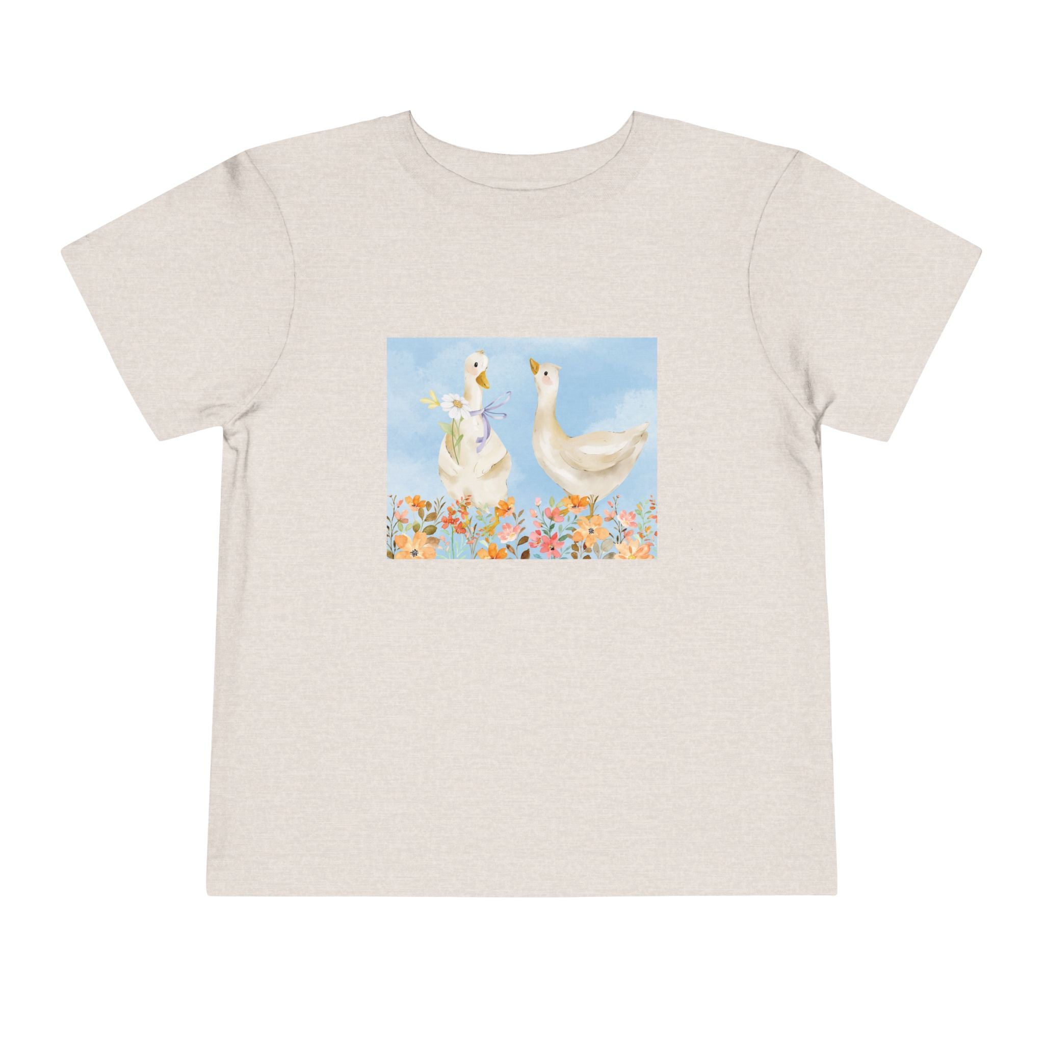 Mama and Baby Goose Toddler Tee | Spring Floral Animals