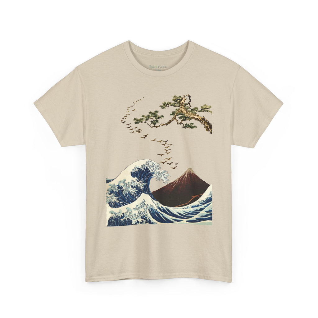 Hokusai Japanese Art T-Shirt | The Great Wave, Mount Fuji & Pine Tree Collage Tee