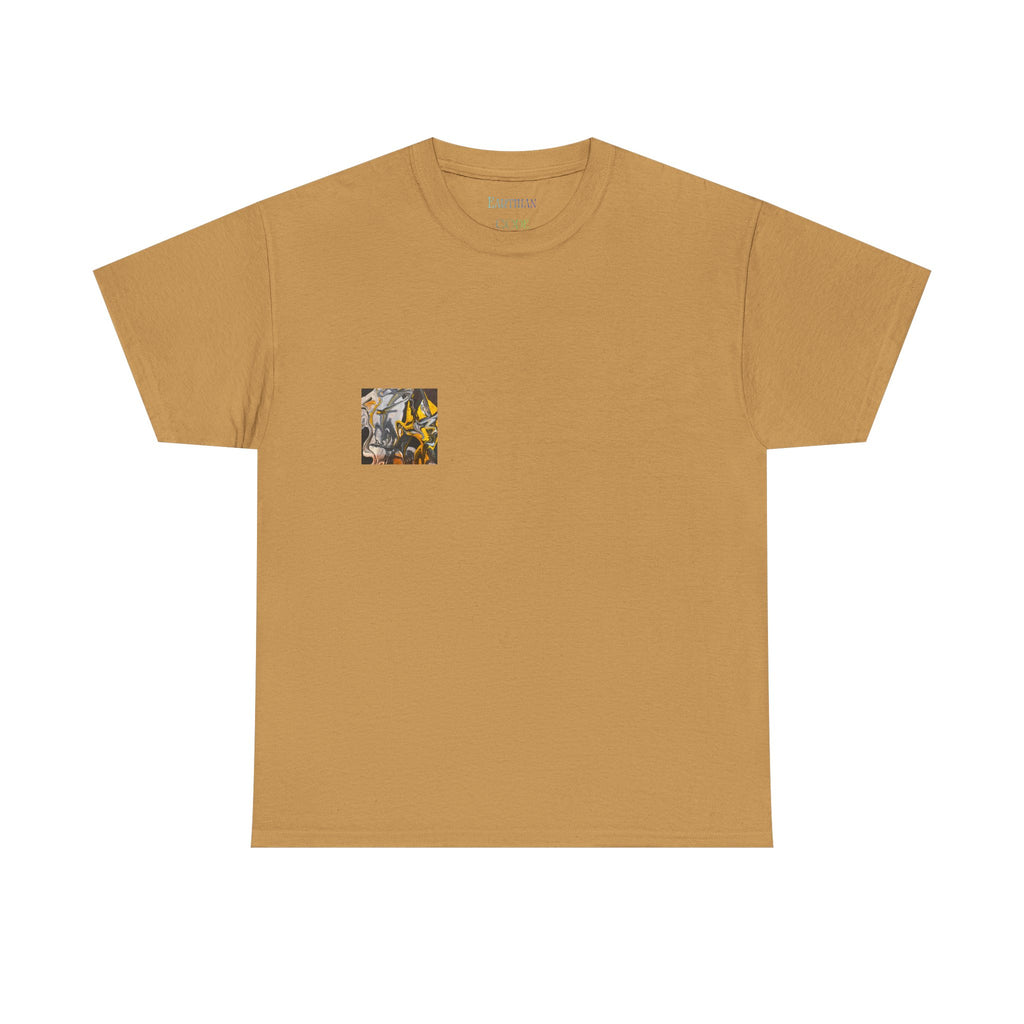 Black and Gold Marble Abstract Tee |  Art Print T-Shirt