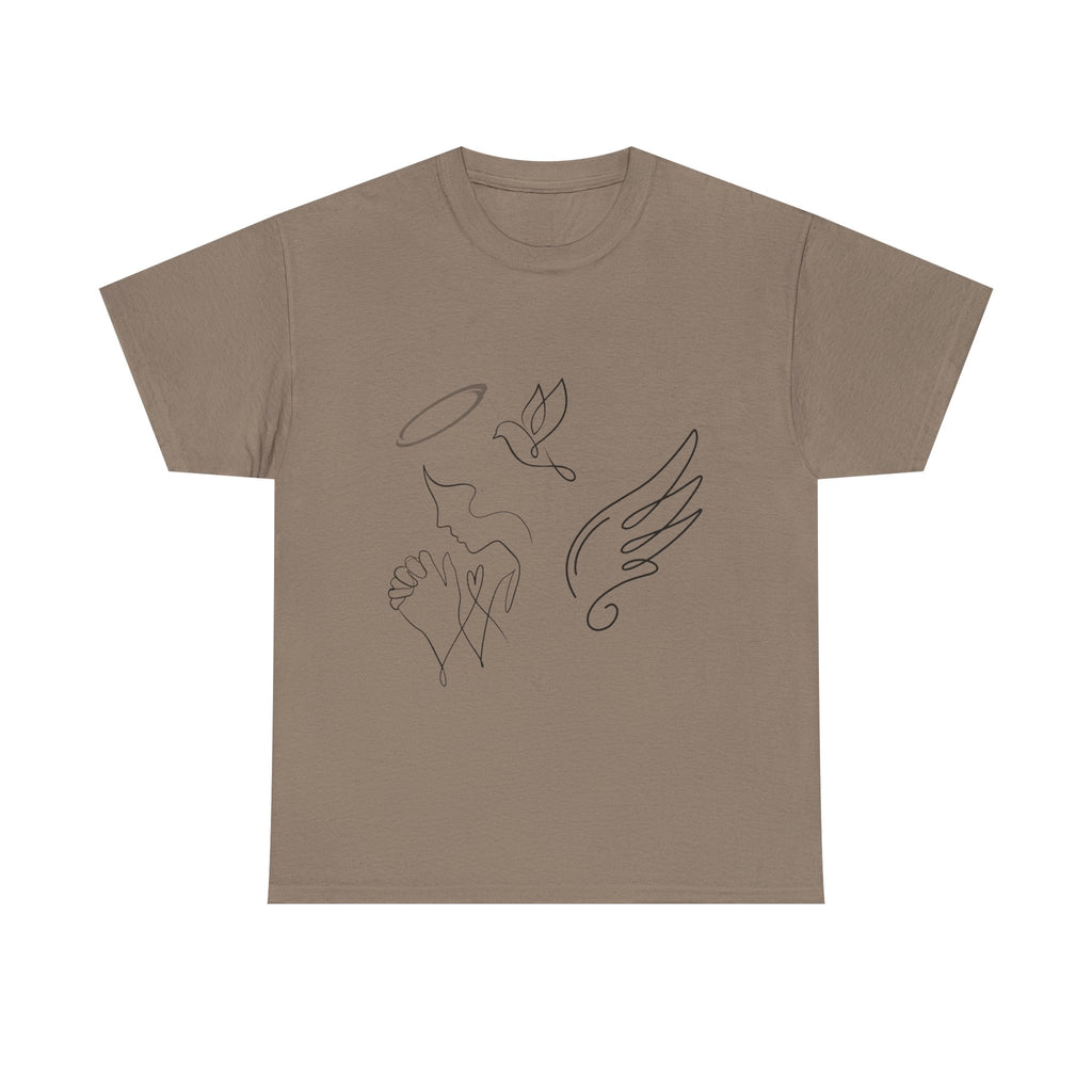 Copy of Copy of Minimal Subliminal circle text T-Shirt | Less Is More design