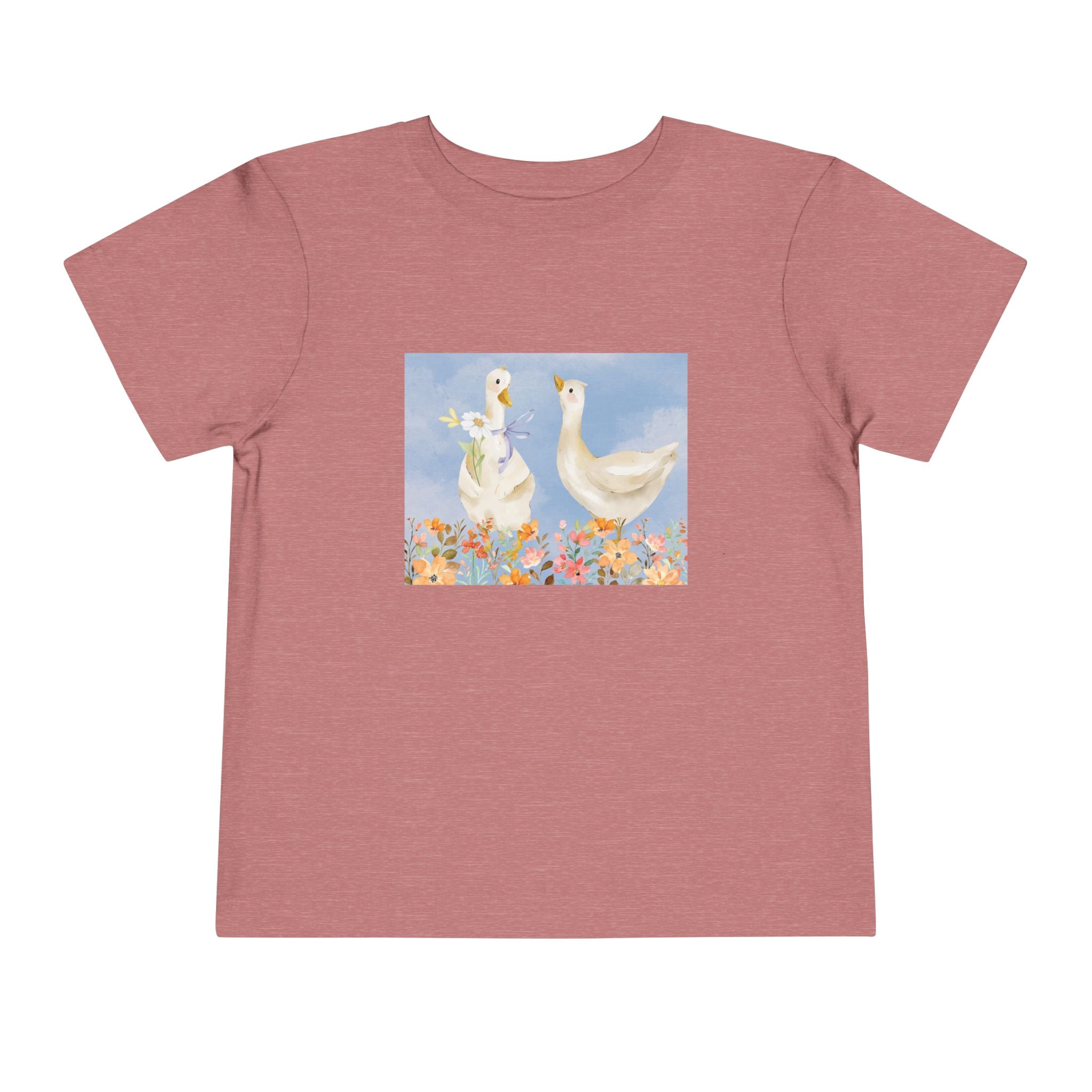 Mama and Baby Goose Toddler Tee | Spring Floral Animals