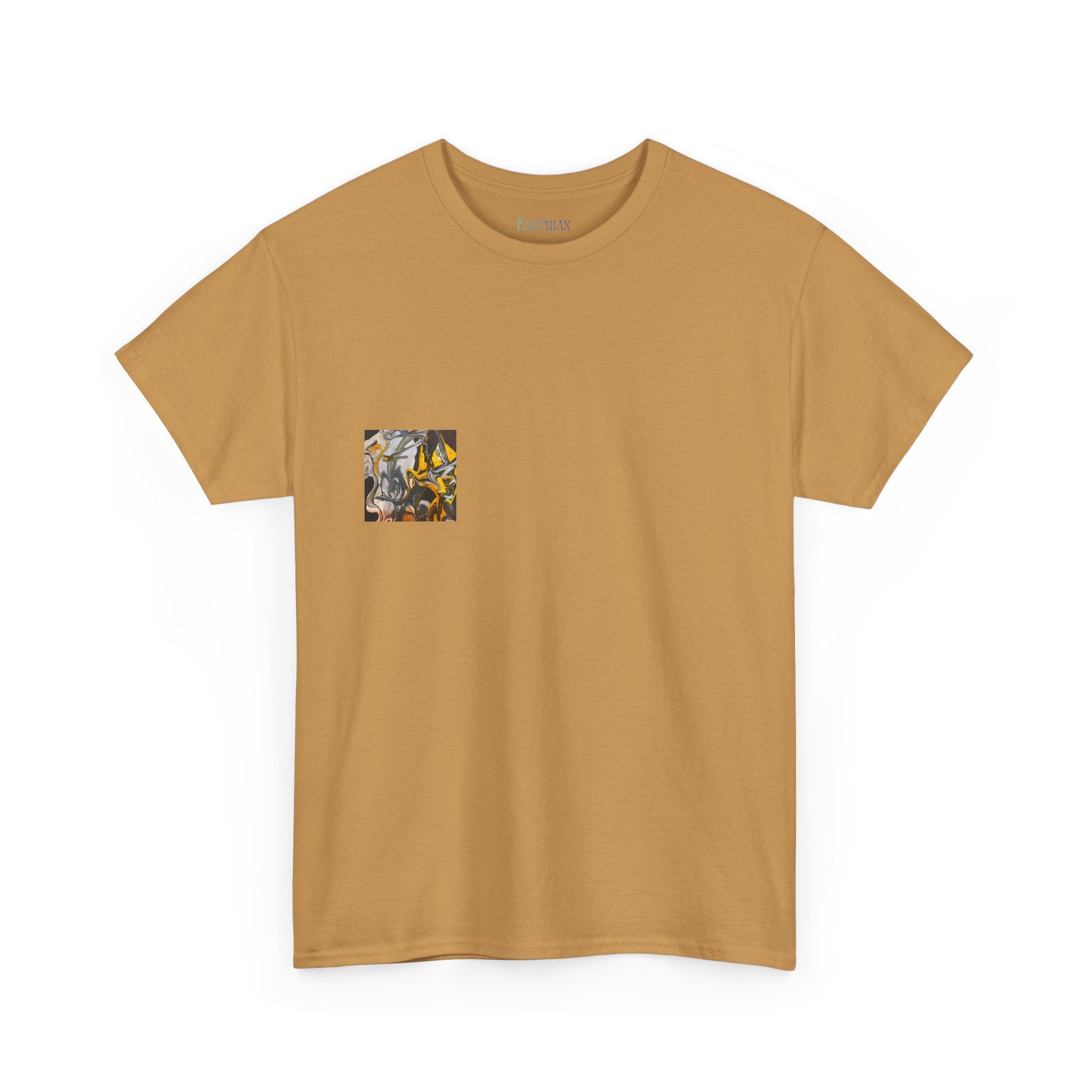 Black and Gold Marble Abstract Tee |  Art Print T-Shirt