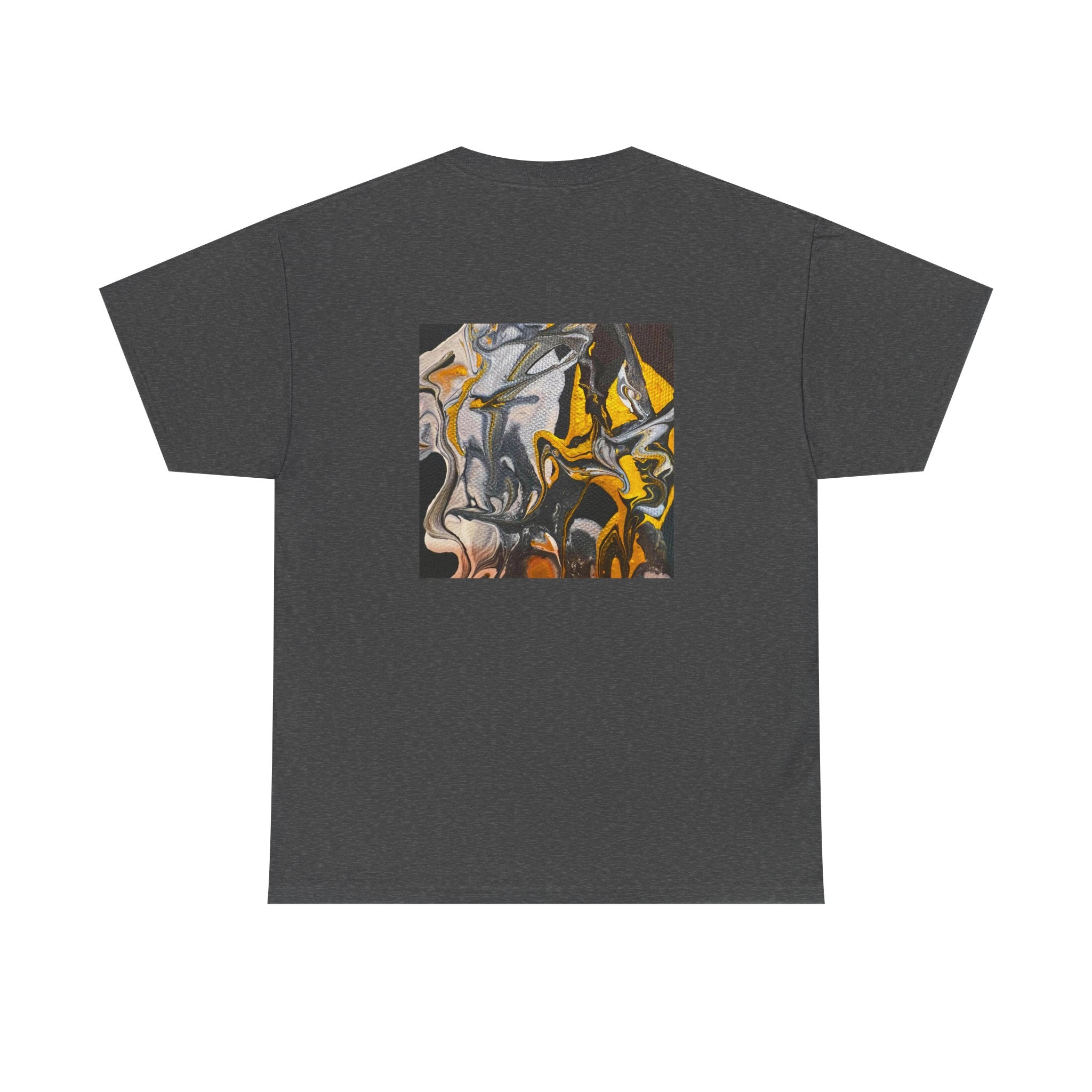 Black and Gold Marble Abstract Tee |  Art Print T-Shirt