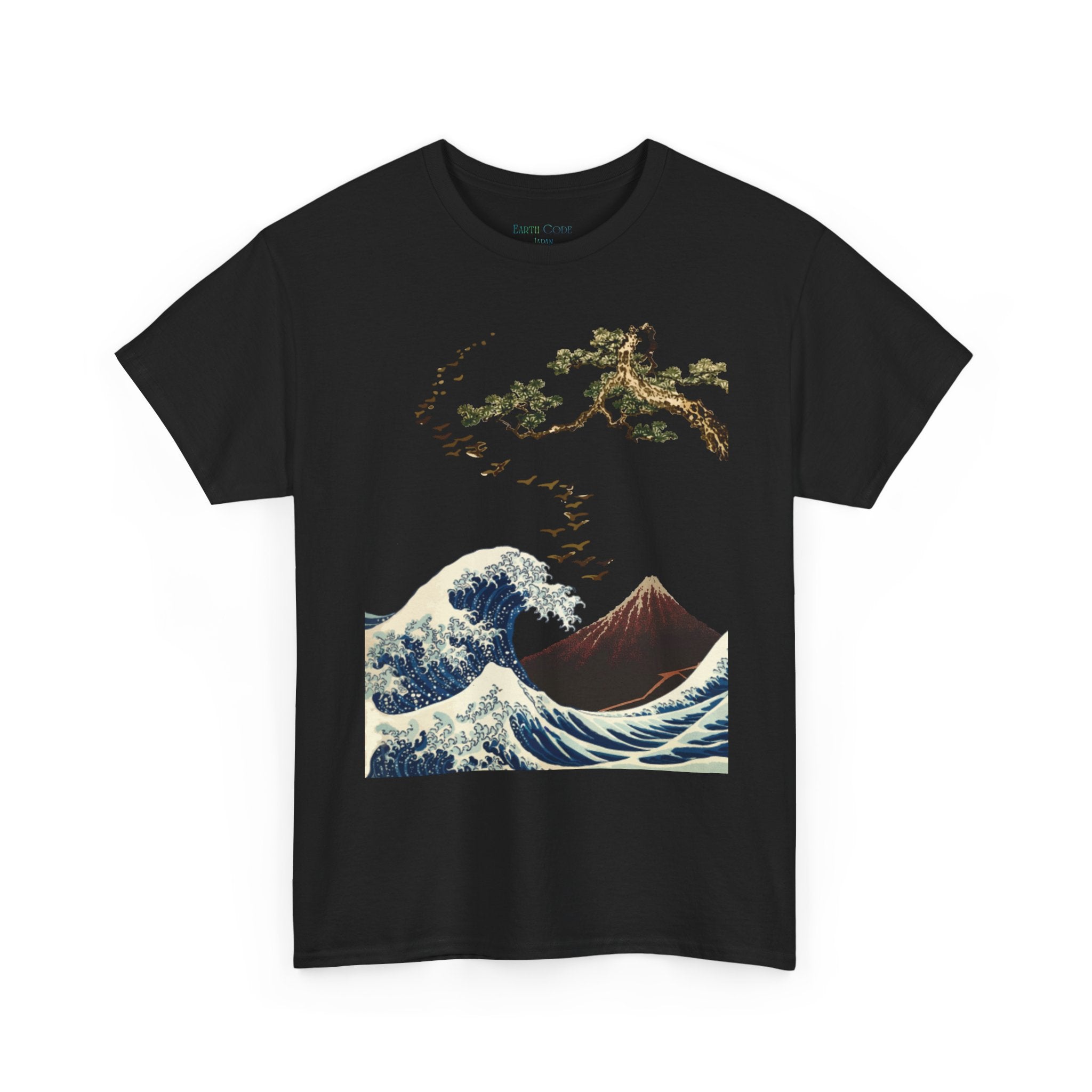 Hokusai Japanese Art T-Shirt | The Great Wave, Mount Fuji & Pine Tree Collage Tee